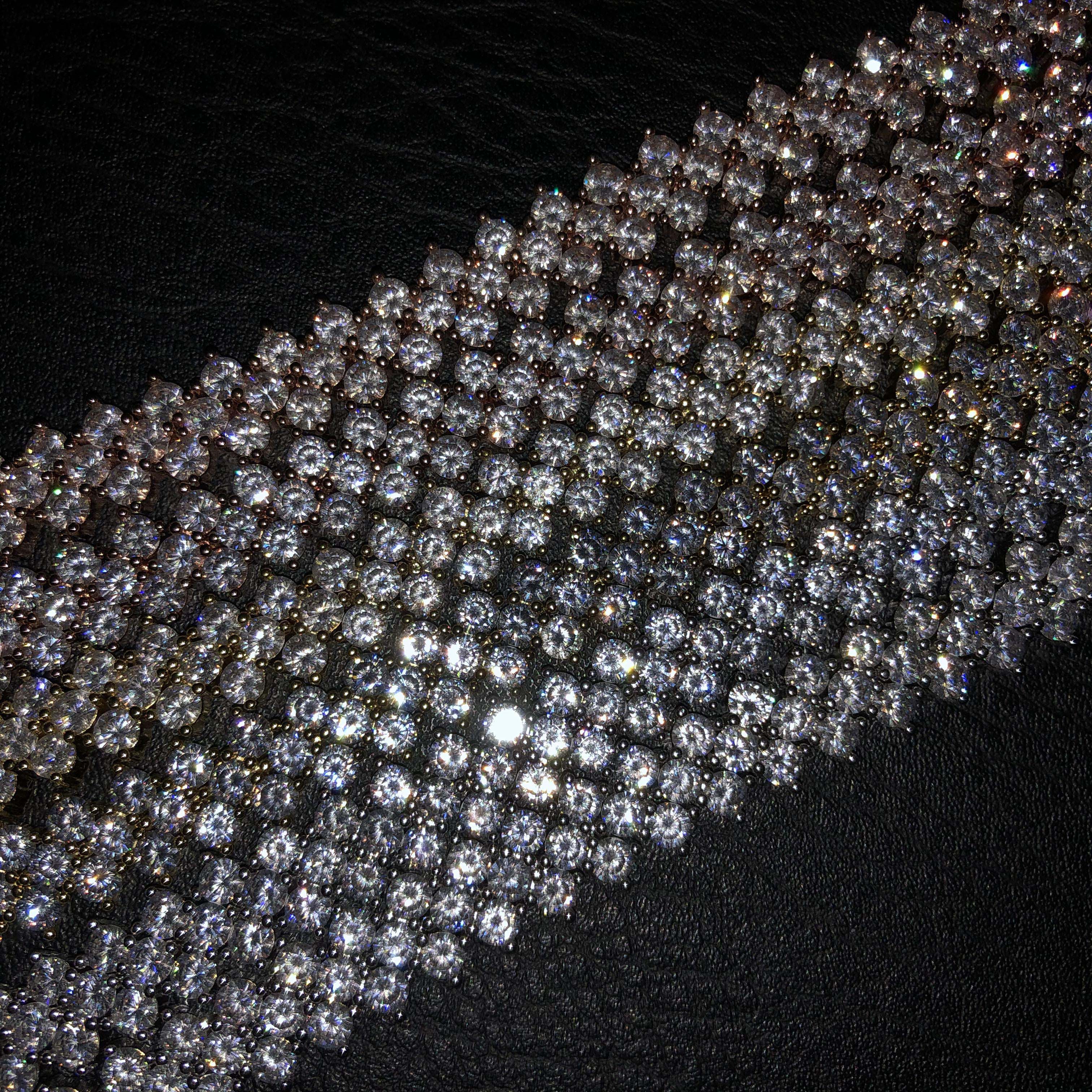 10mm Round Cut Tennis Necklace