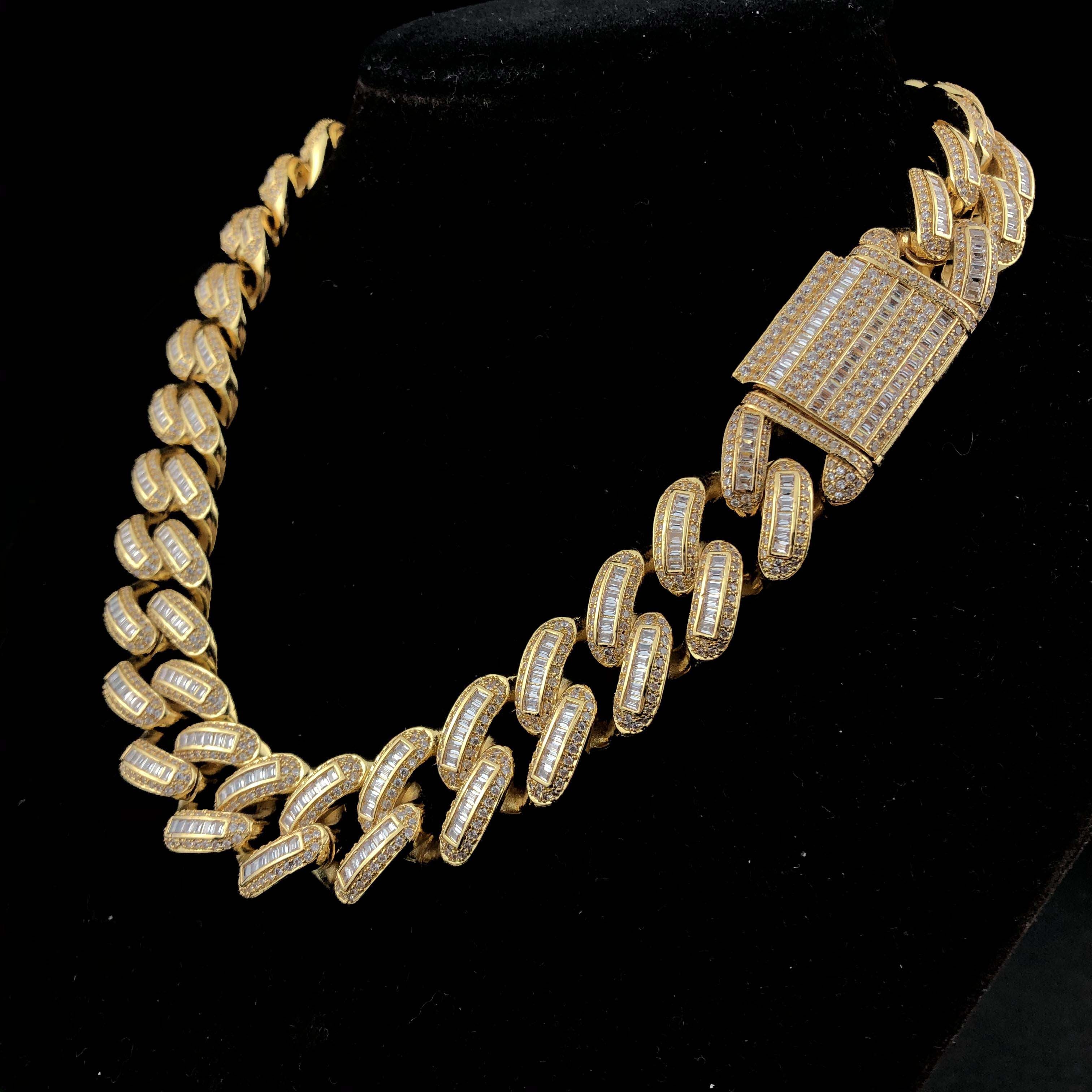 19mm Baguette Cuban Chain