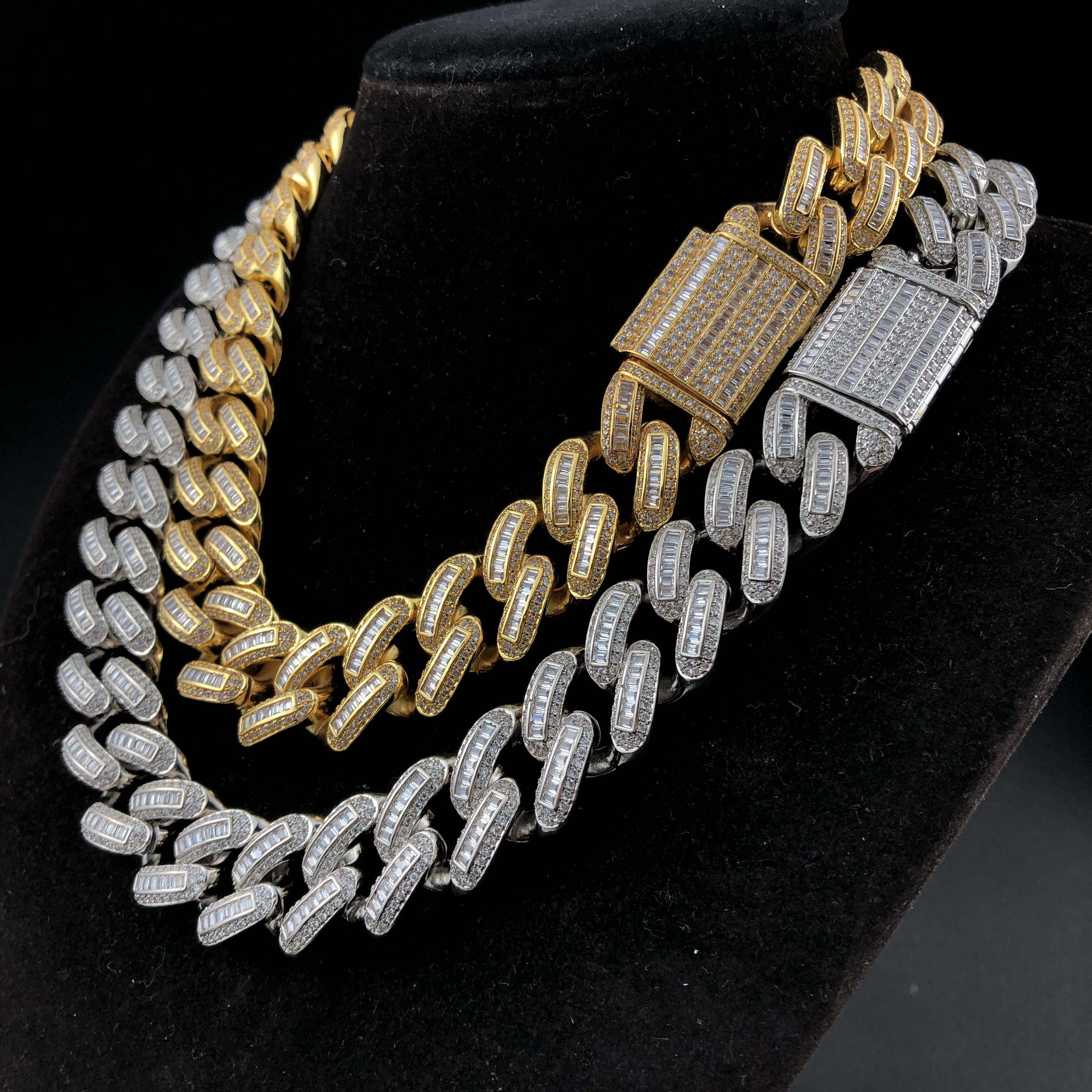 19mm Baguette Cuban Chain
