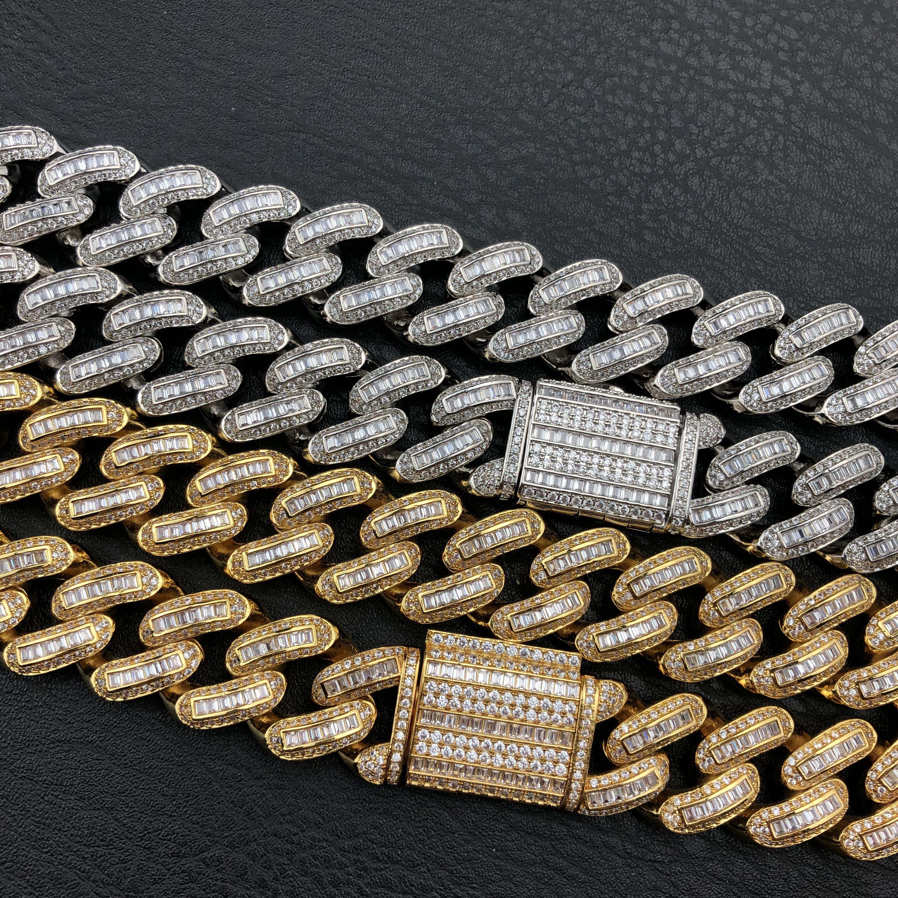 19mm Baguette Cuban Chain