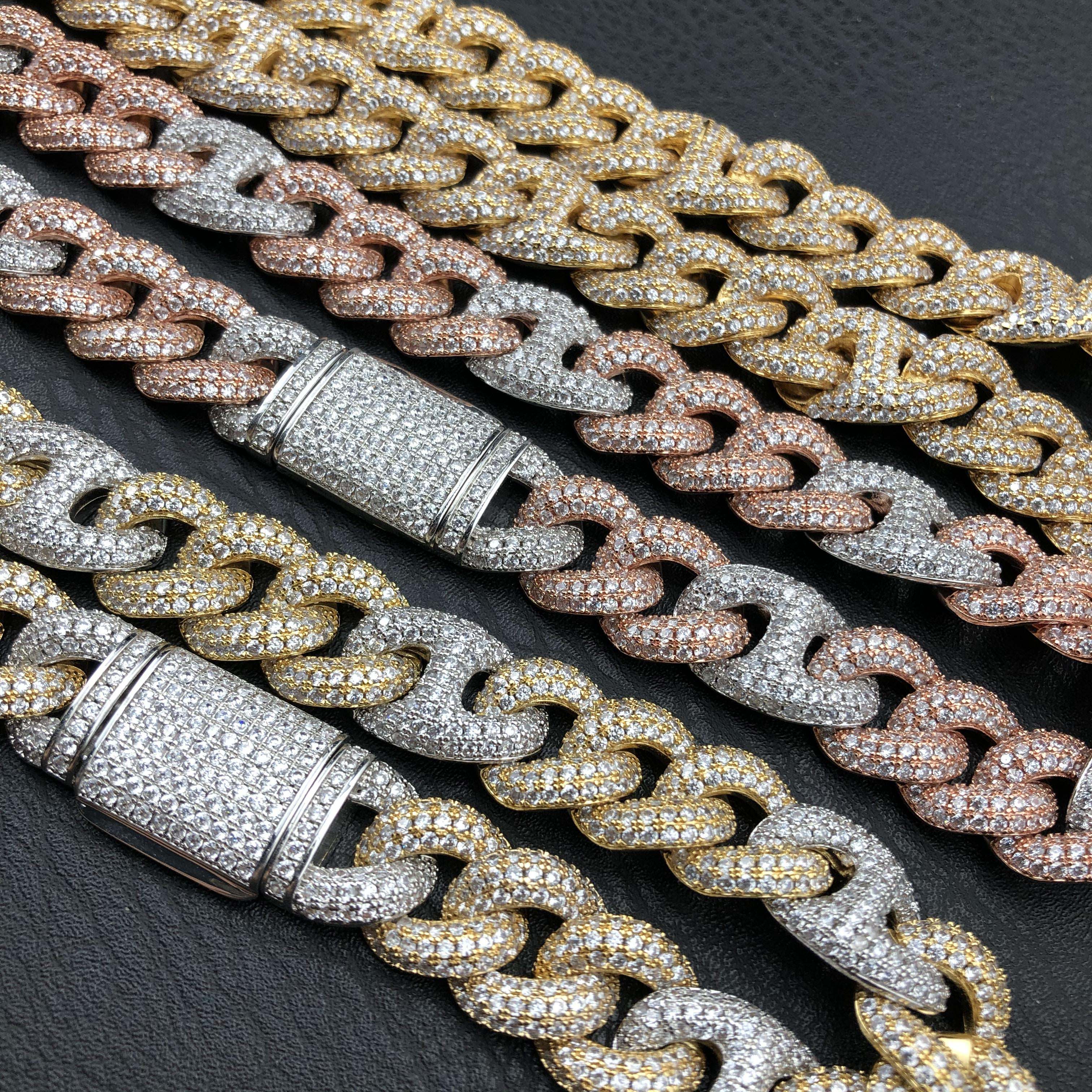 2 Tone Cuban Diamond Chain