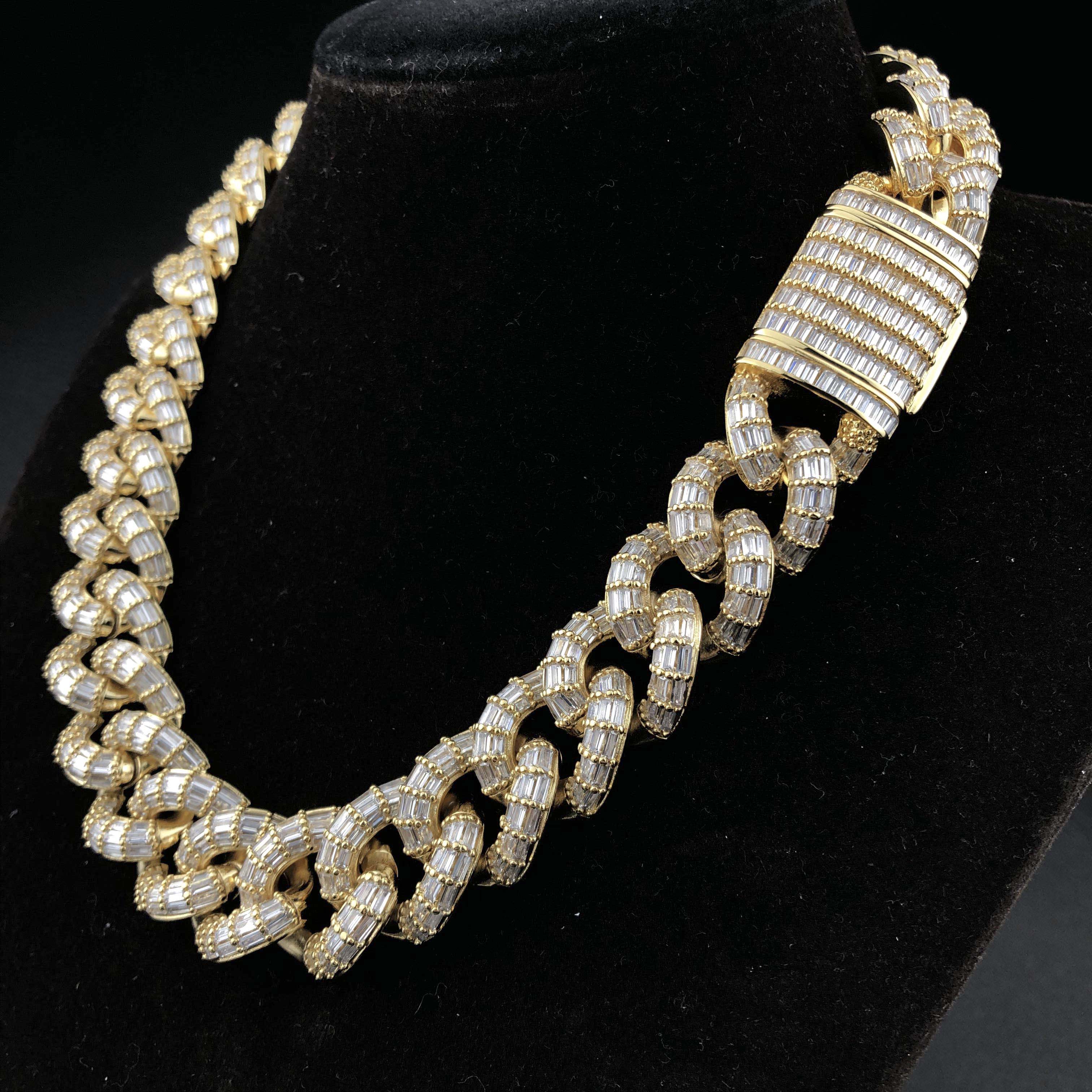 19mm Baguette Cuban Chain