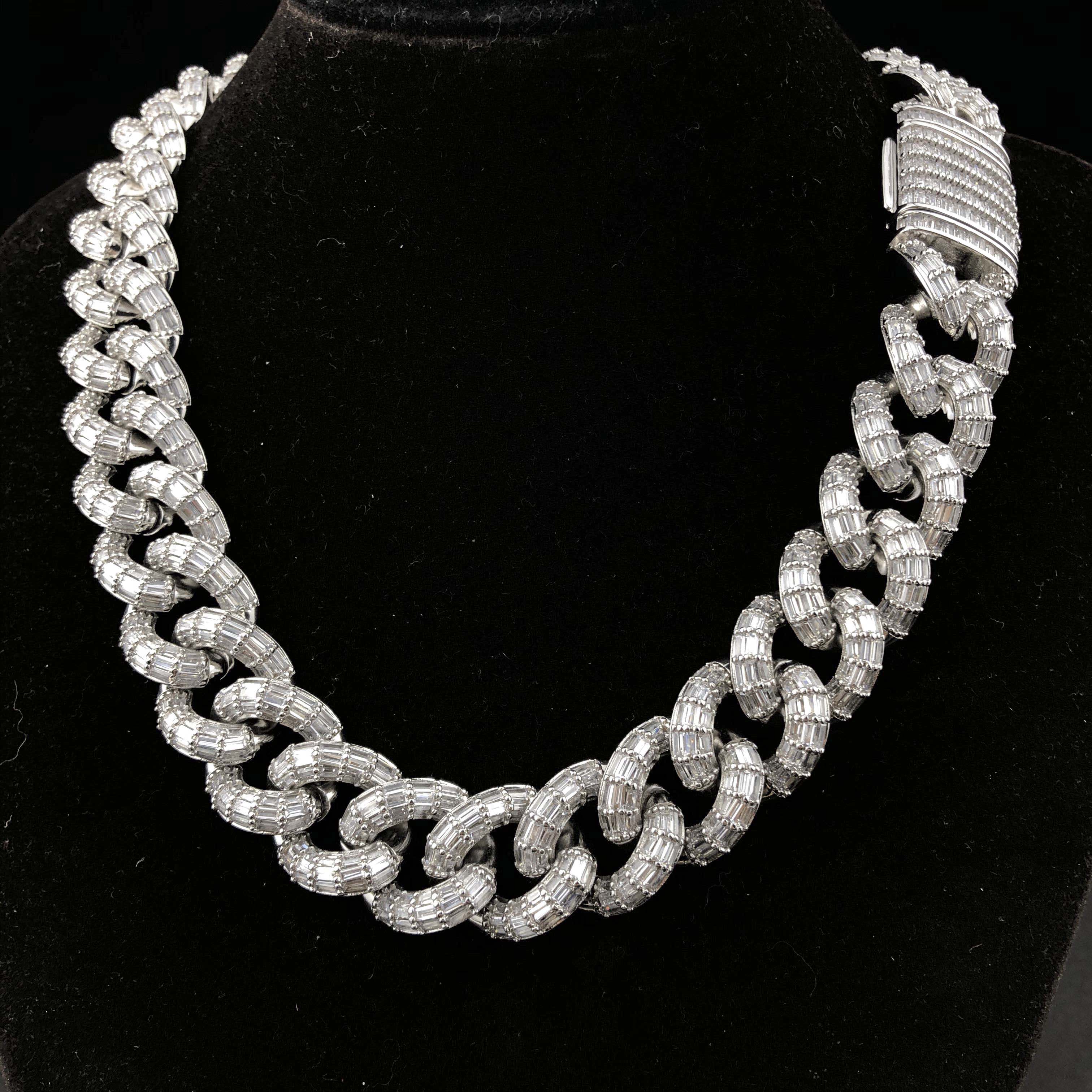 19mm Baguette Cuban Chain