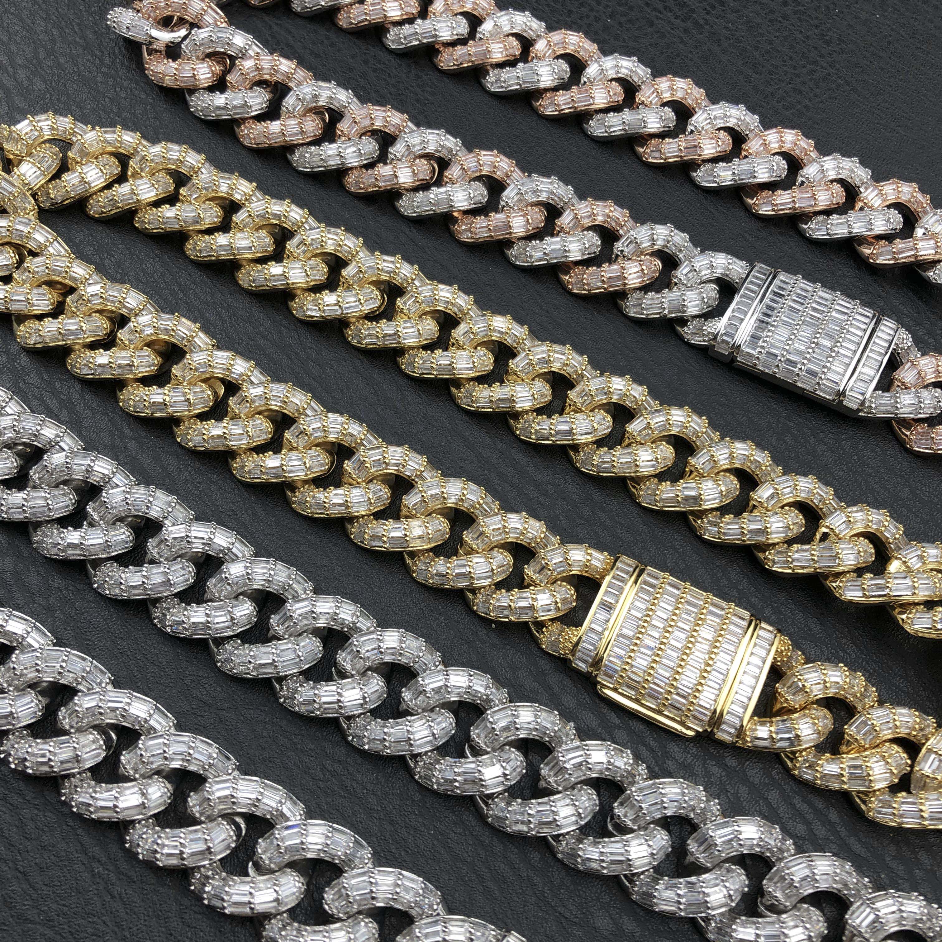 19mm Baguette Cuban Chain