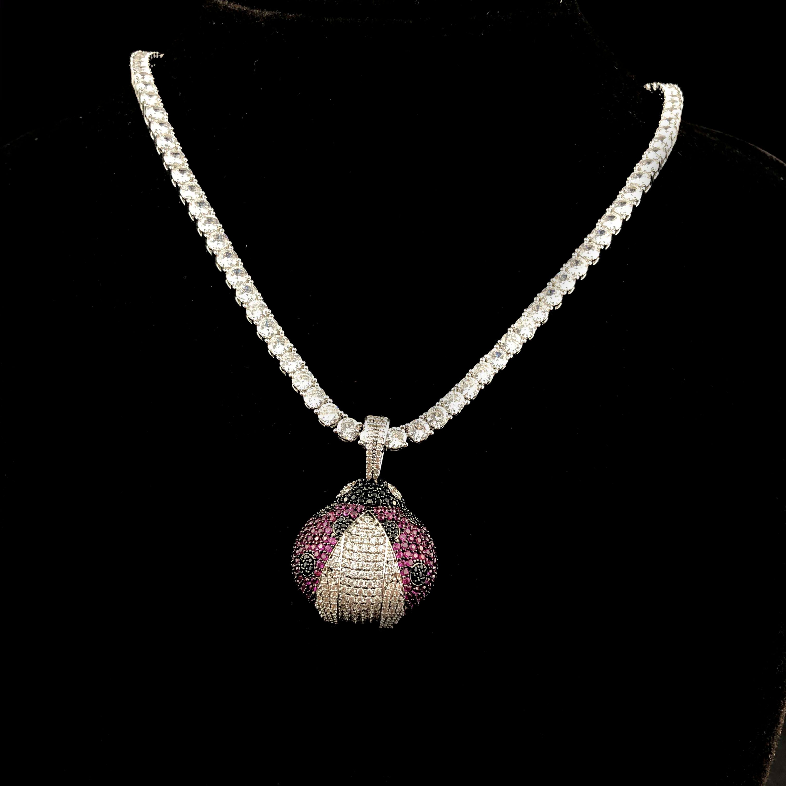 Iced Ladybug Pendant