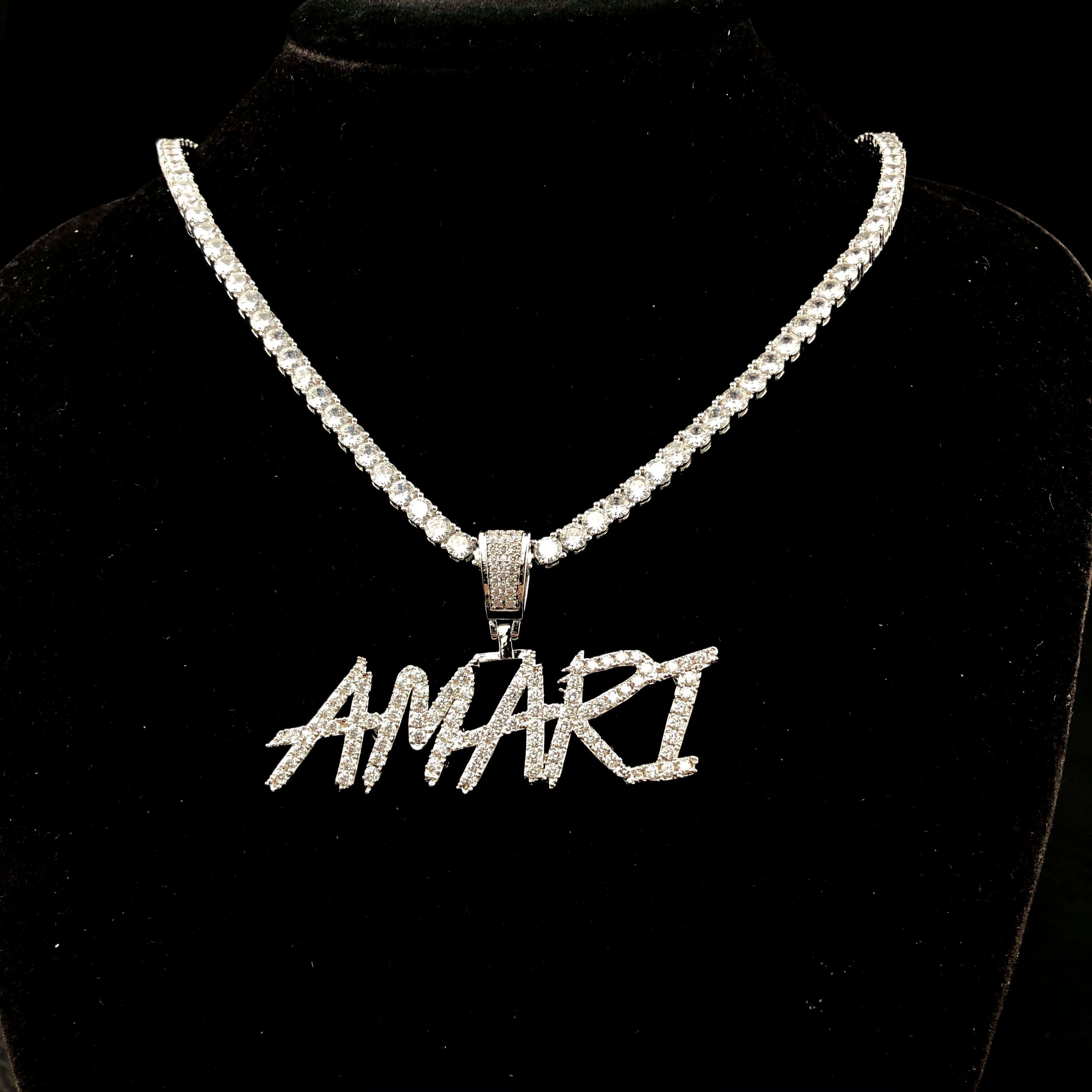 Brush Font Custom Letter Pendant