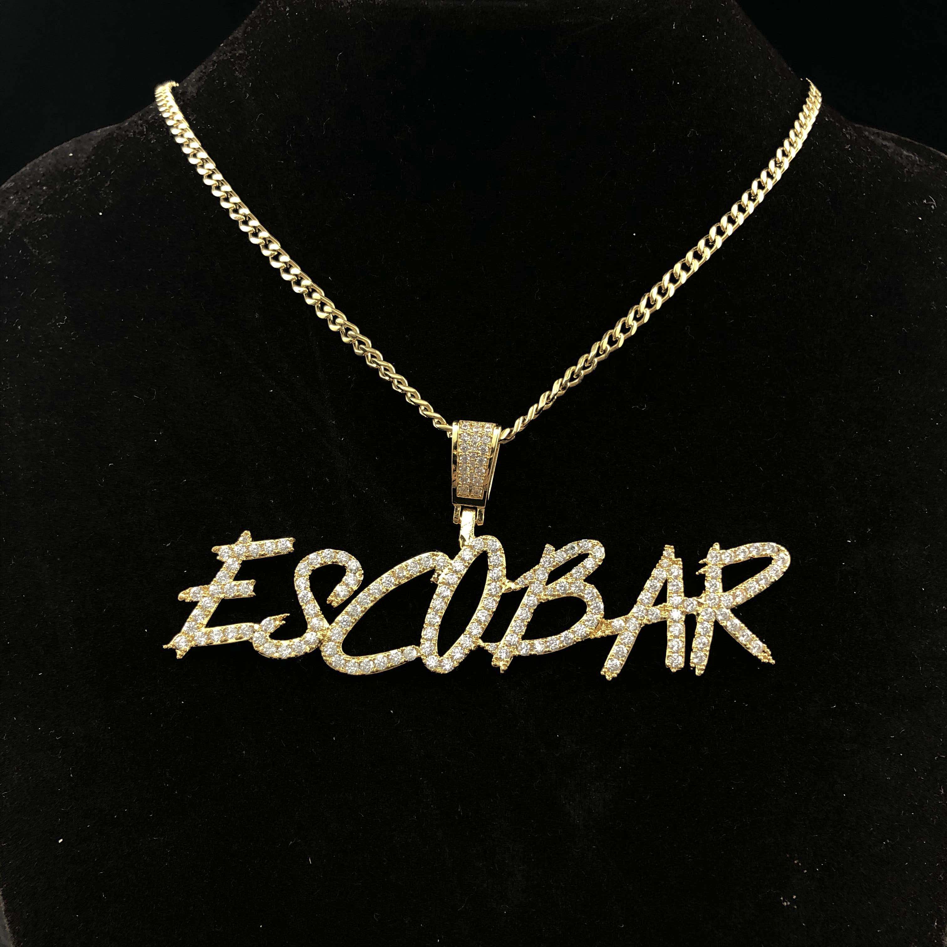 Brush Font Custom Letter Pendant