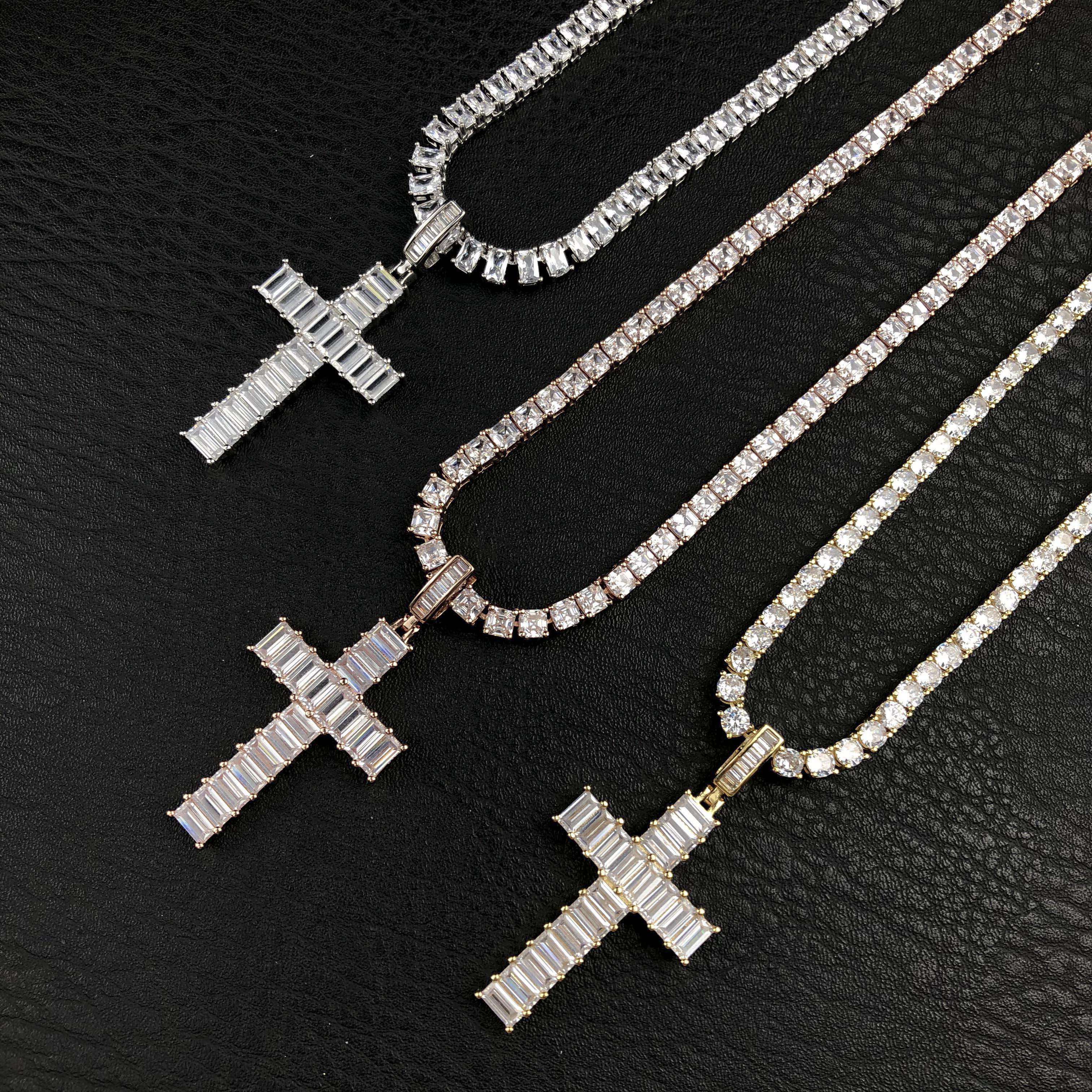 Baguette cross Pendant
