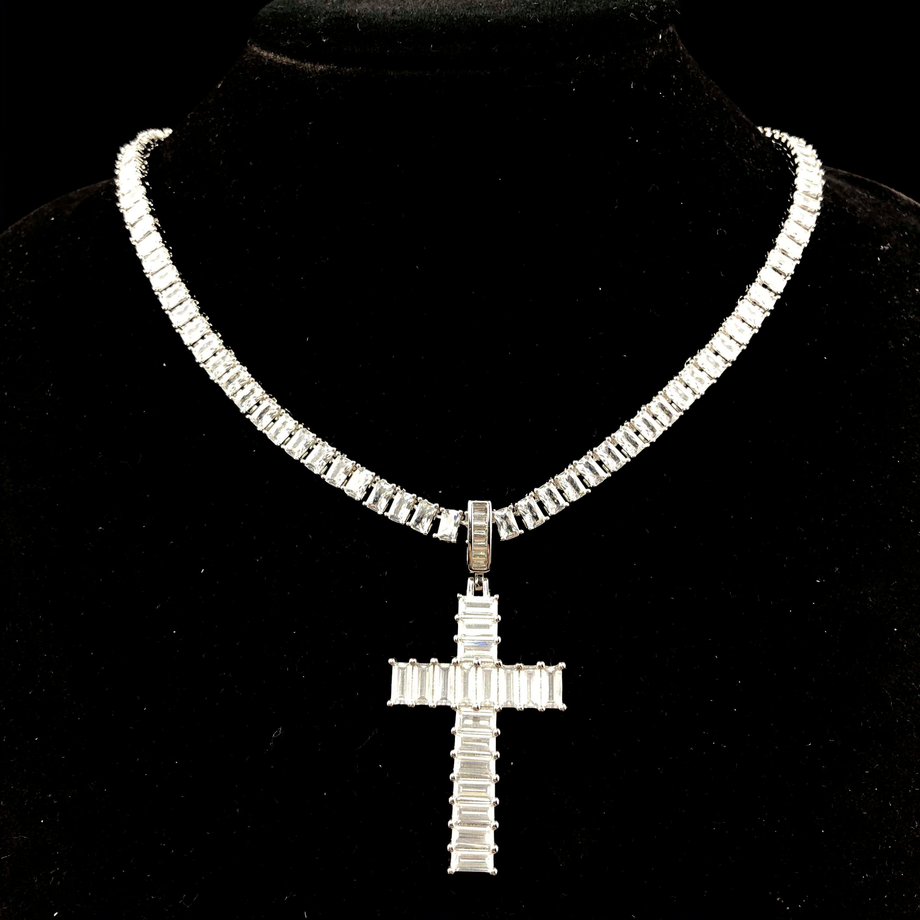 Baguette cross Pendant