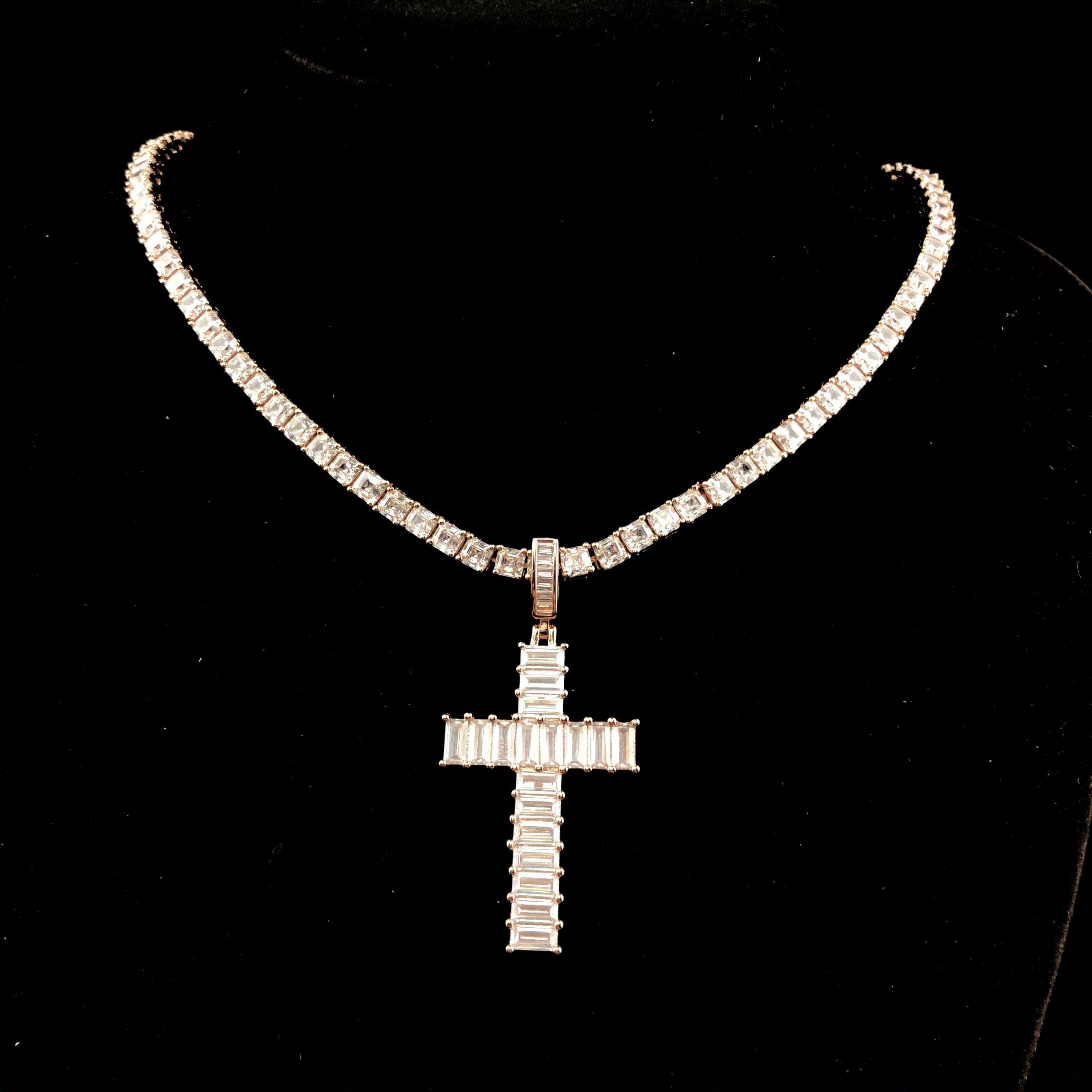 Baguette cross Pendant
