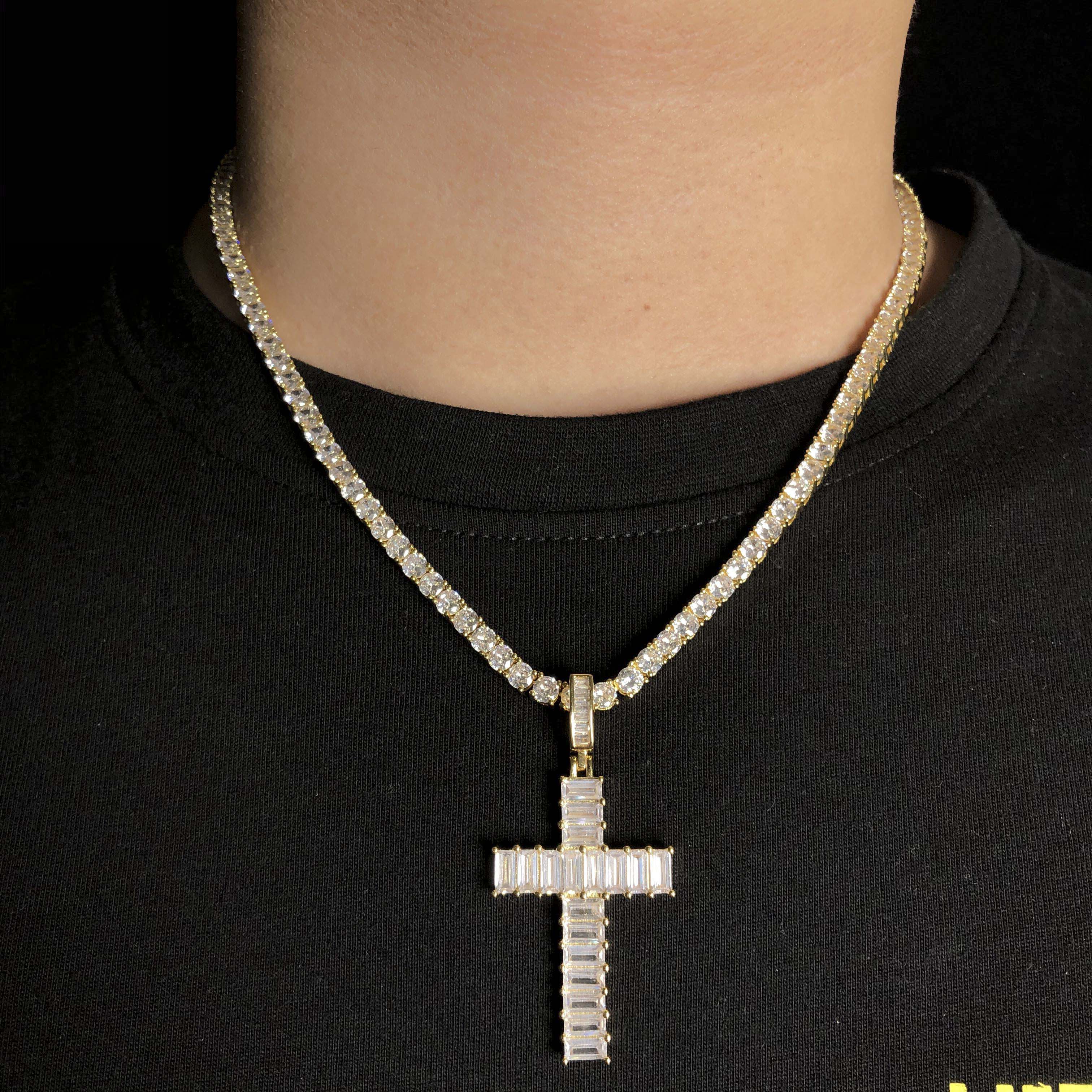 Baguette cross Pendant