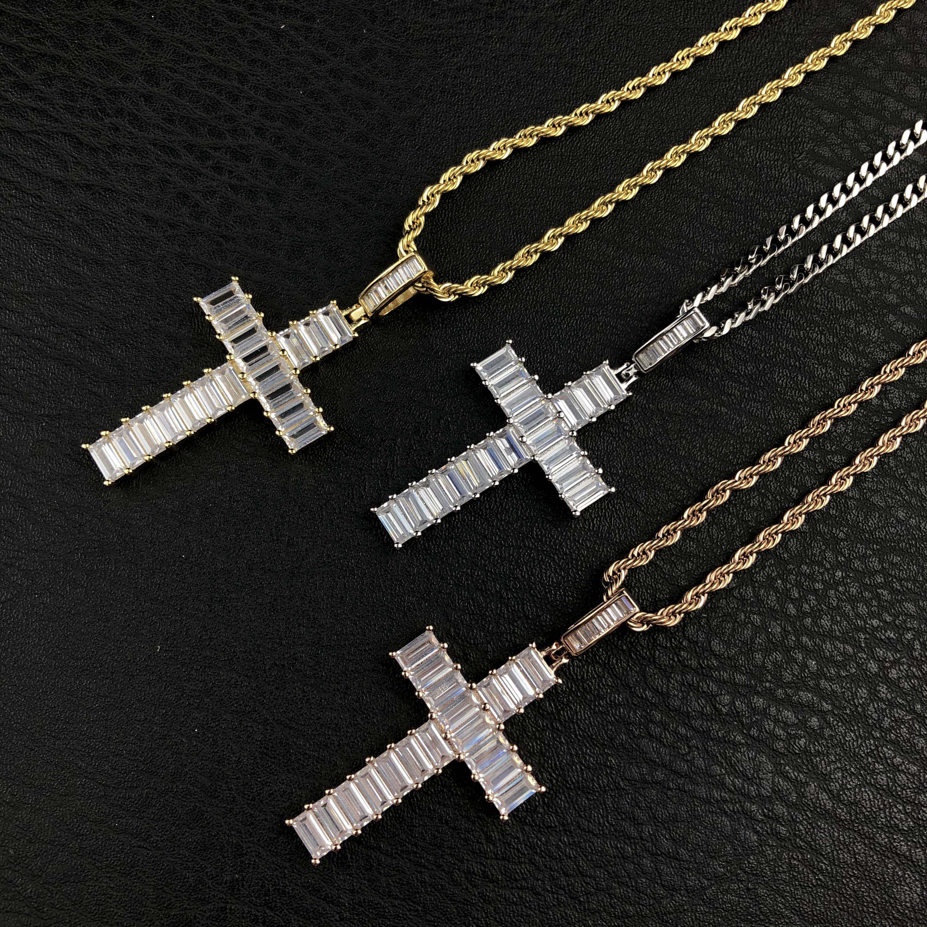 Baguette cross Pendant