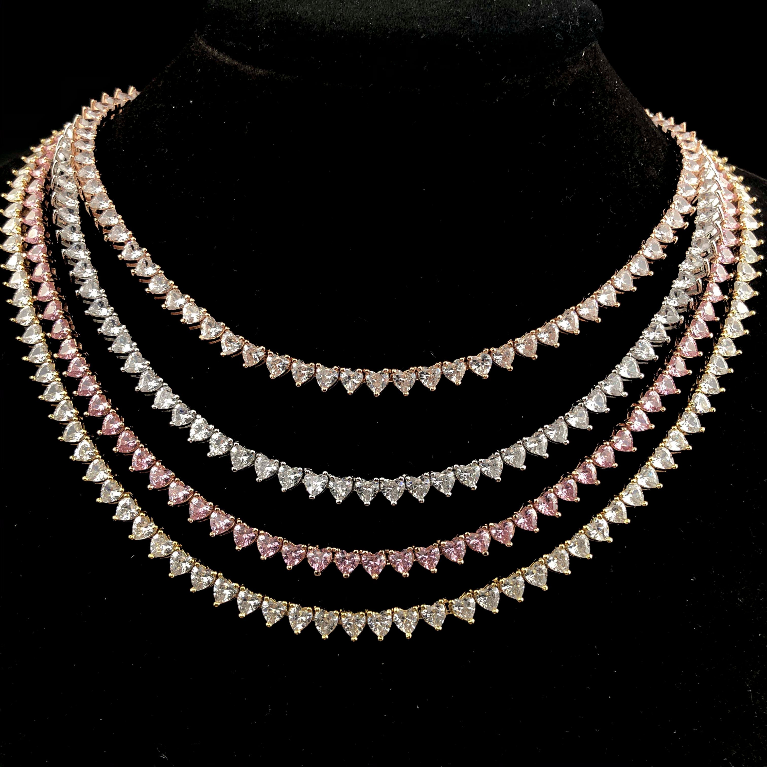 Heart tennis chain
