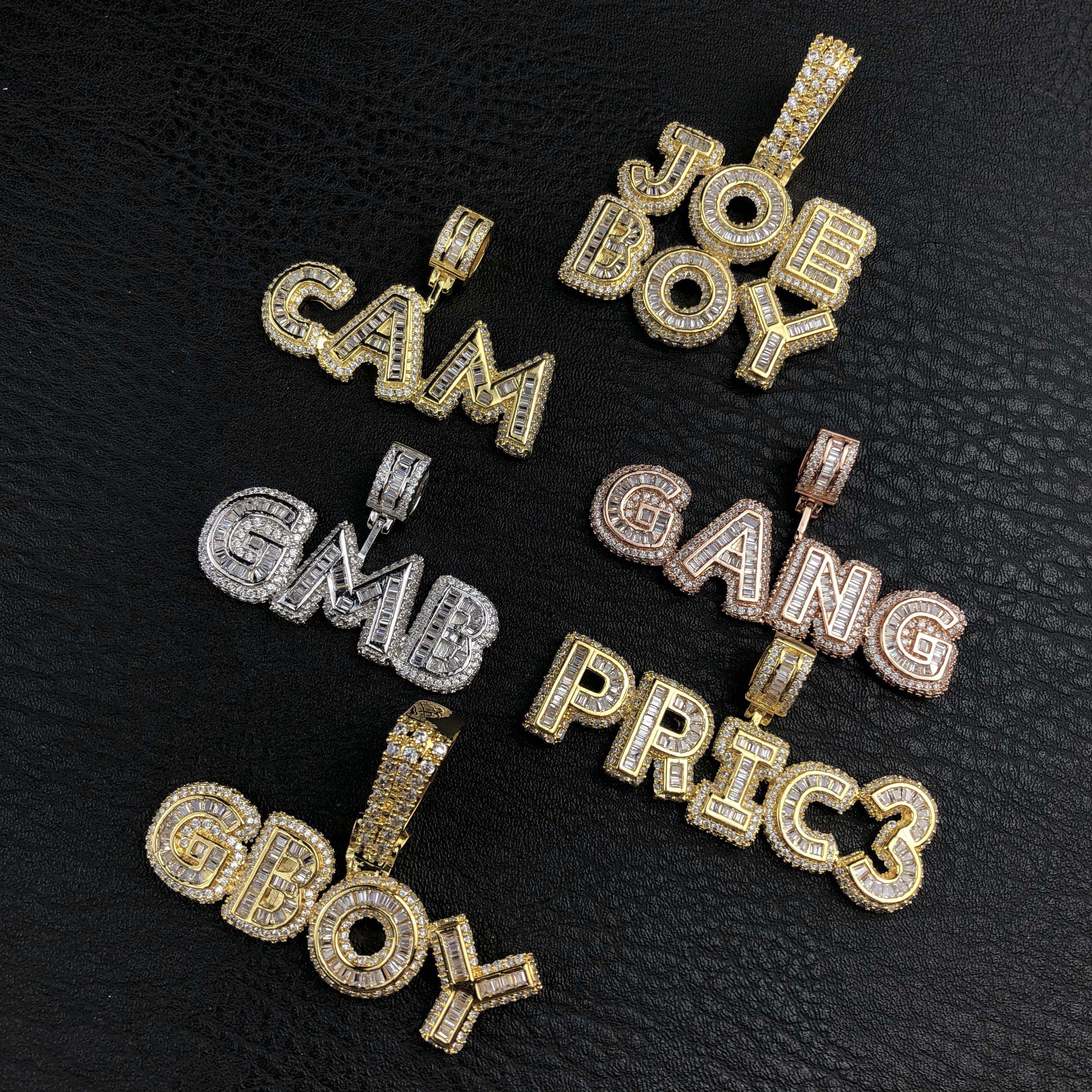 Small Baguette Custom Pendant