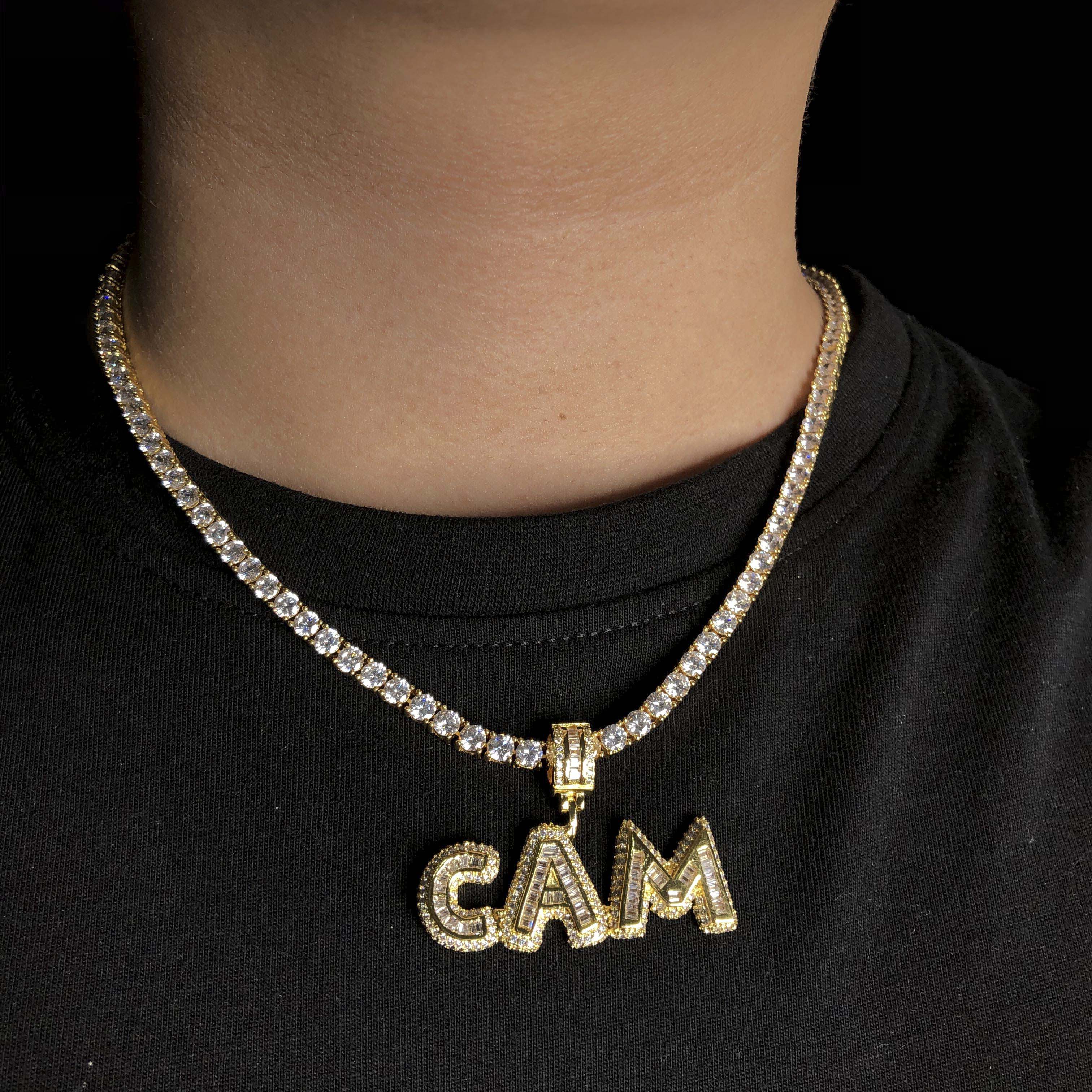 Small Baguette Custom Pendant