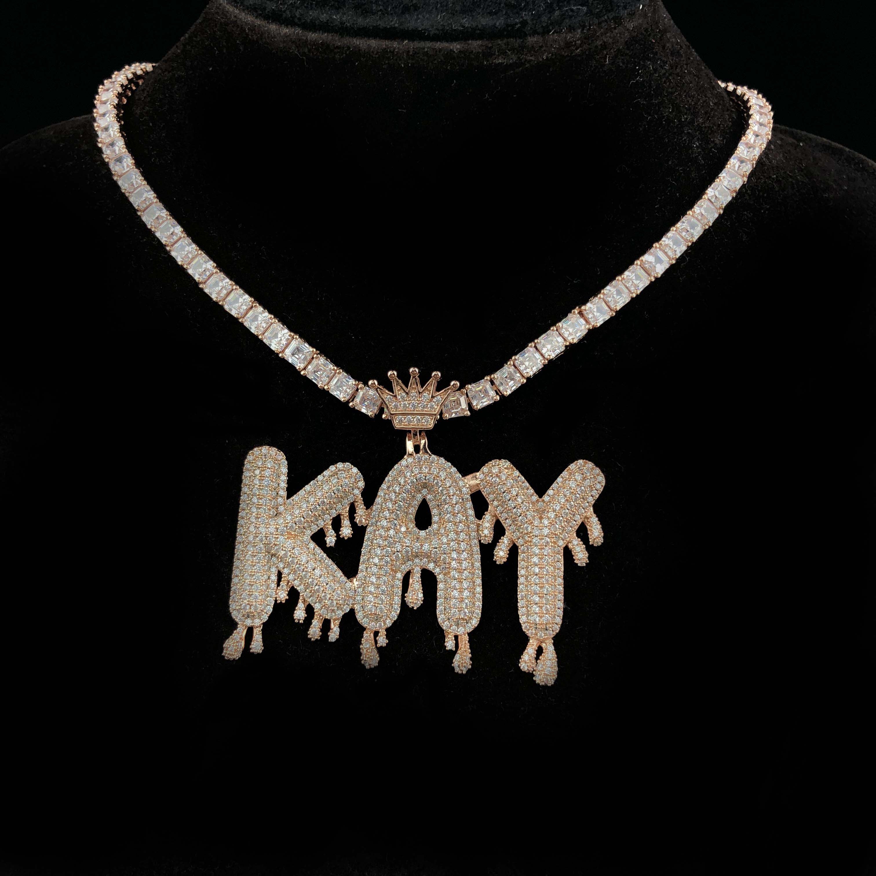 Crowned Dripping Custom Pendant