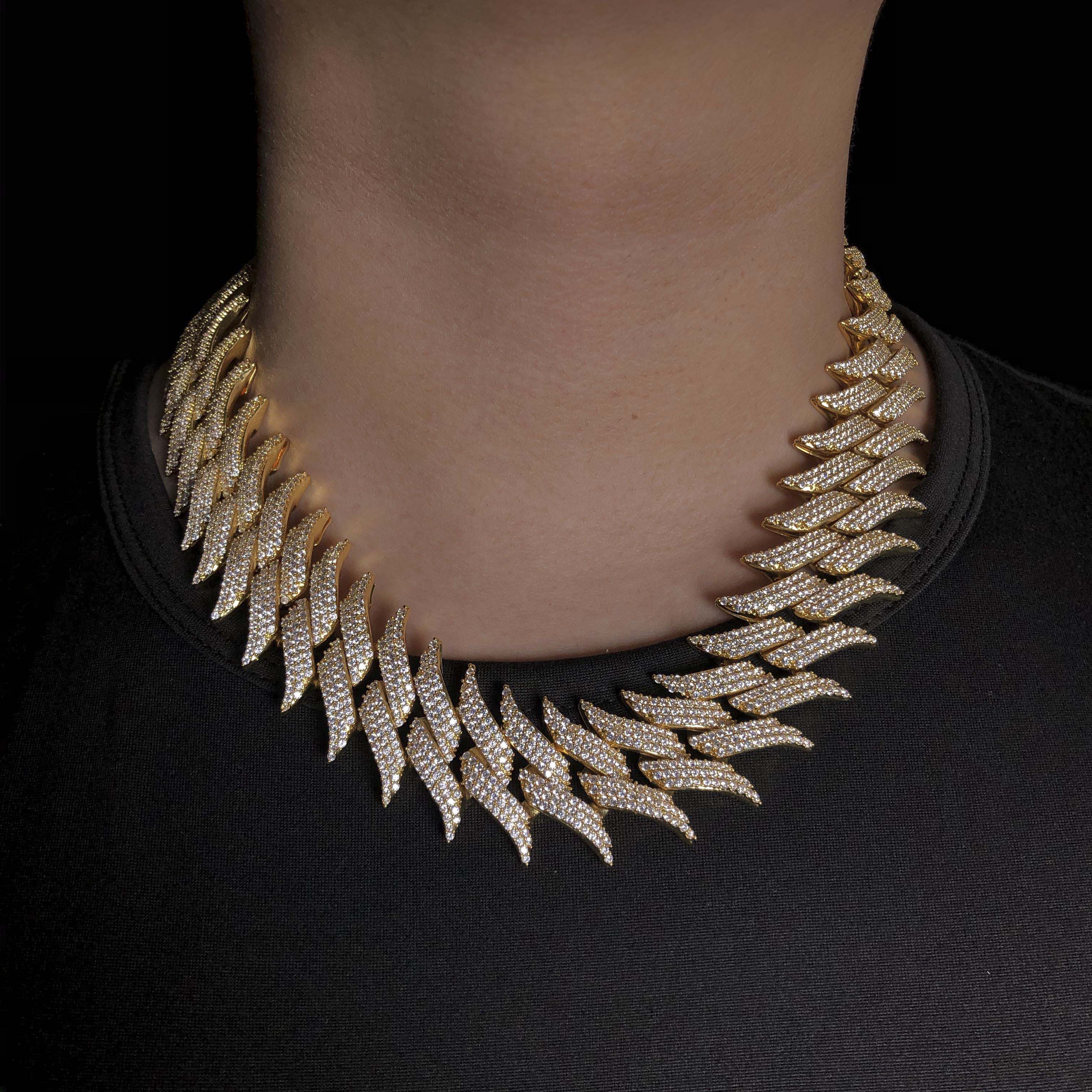 30mm Spiked Cuban Chain