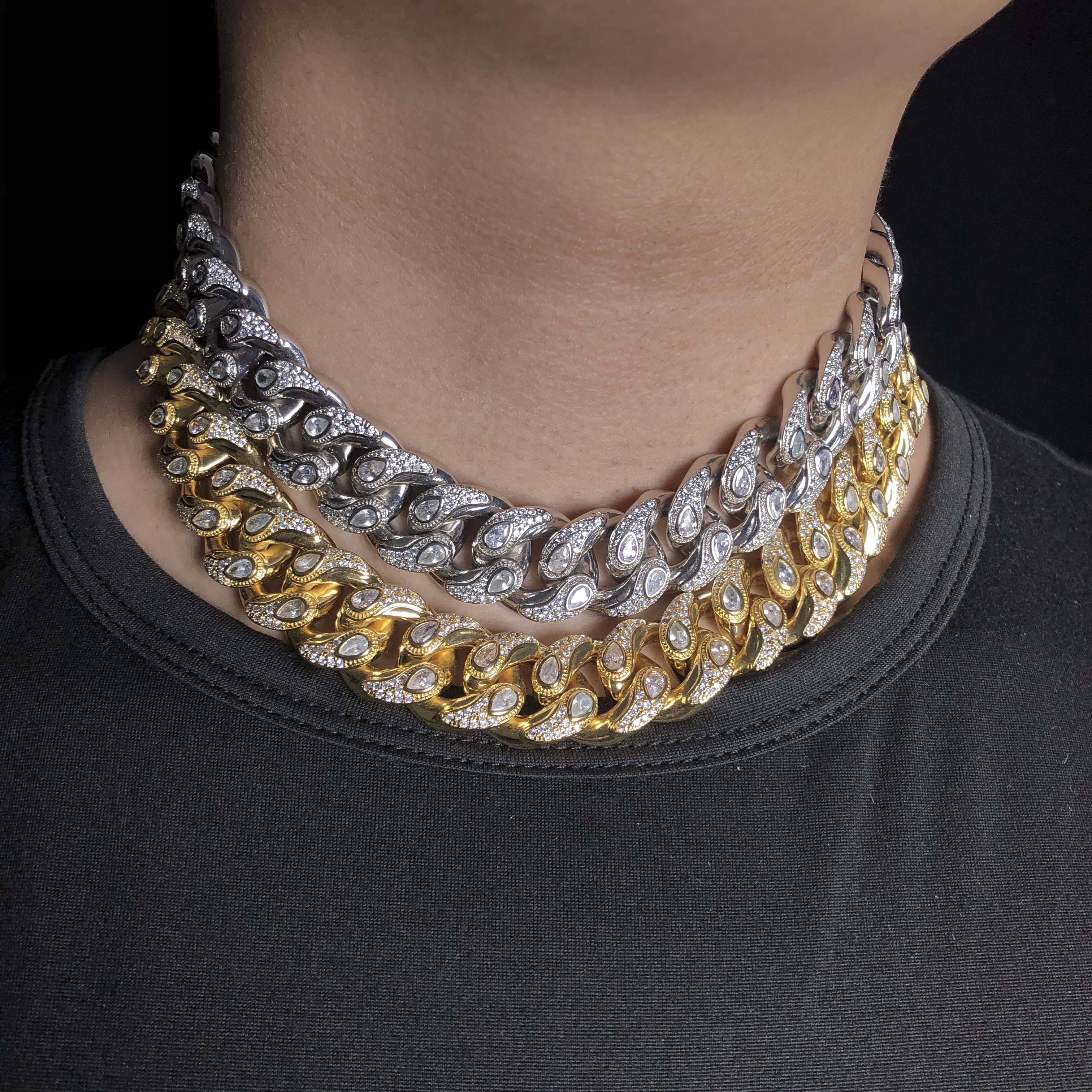 19mm Diamond Bandana Cuban chain