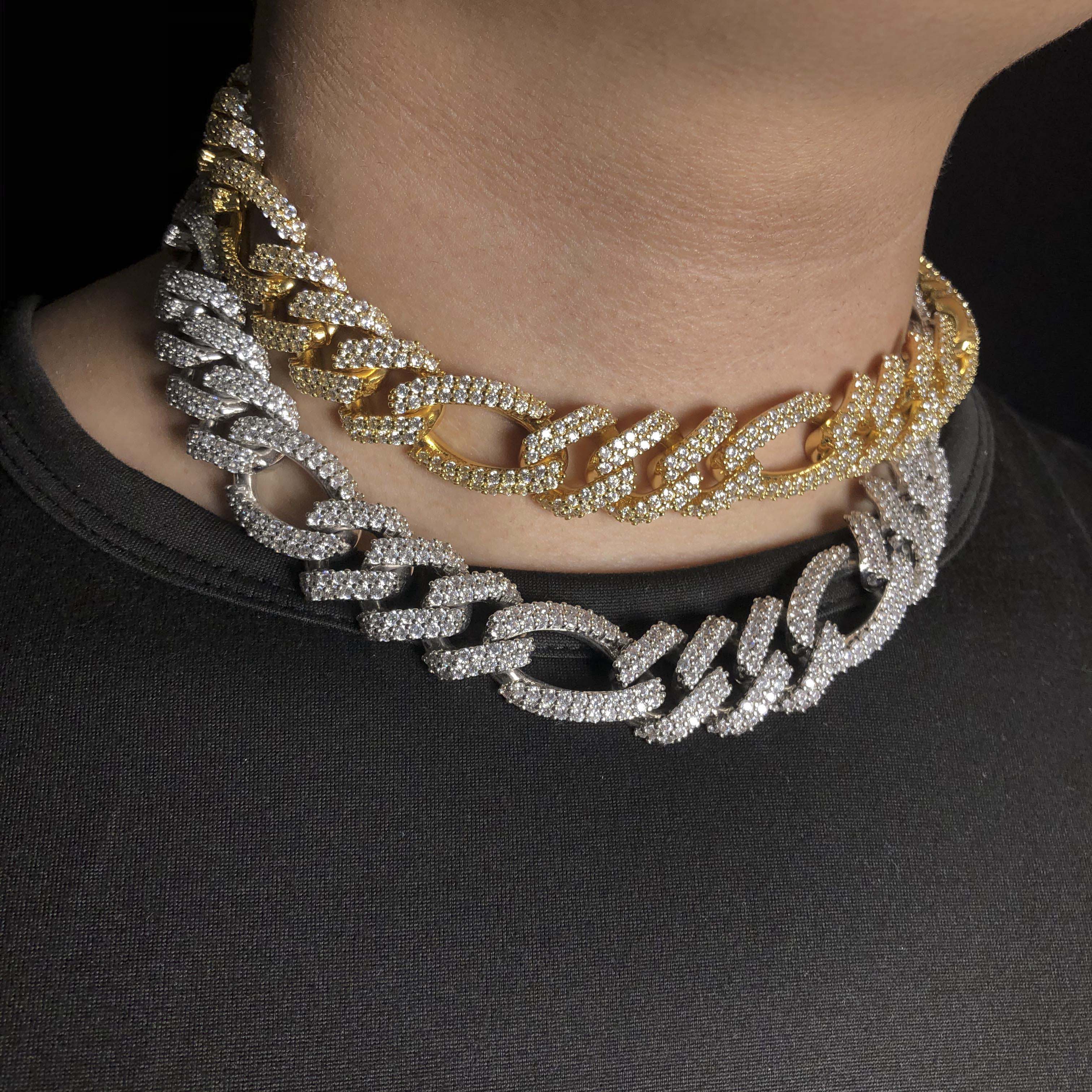 19mm Diamond Figaro Chain