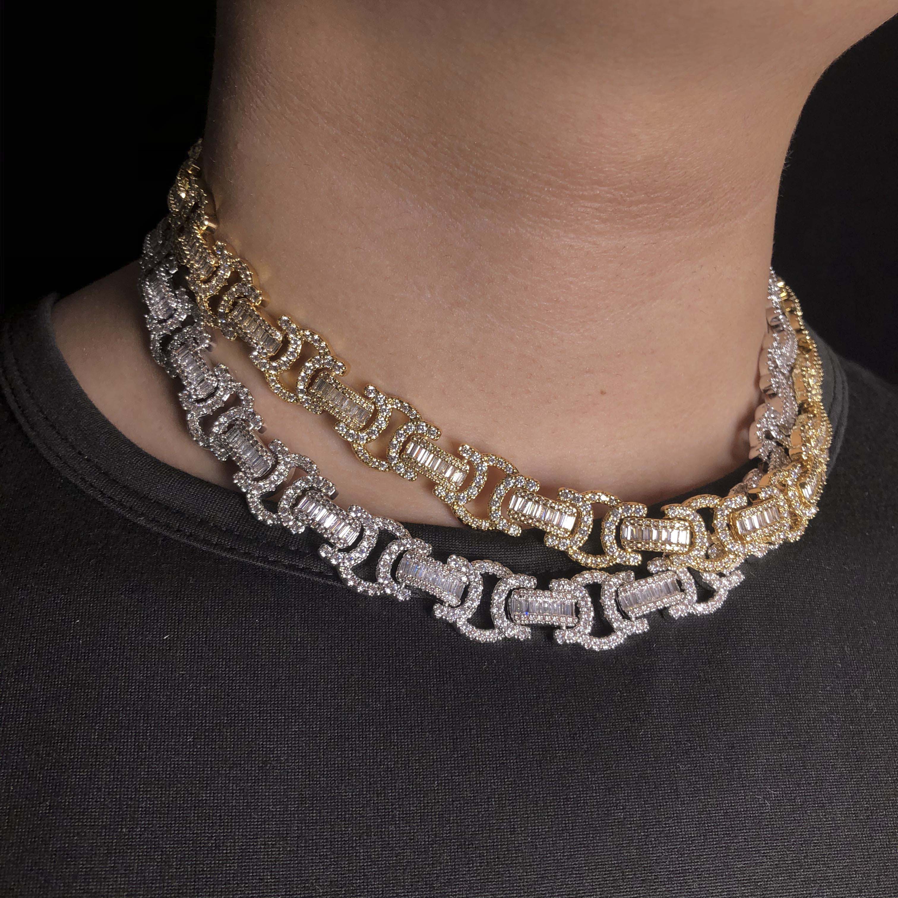 10mm Diamond Byzantine Chain