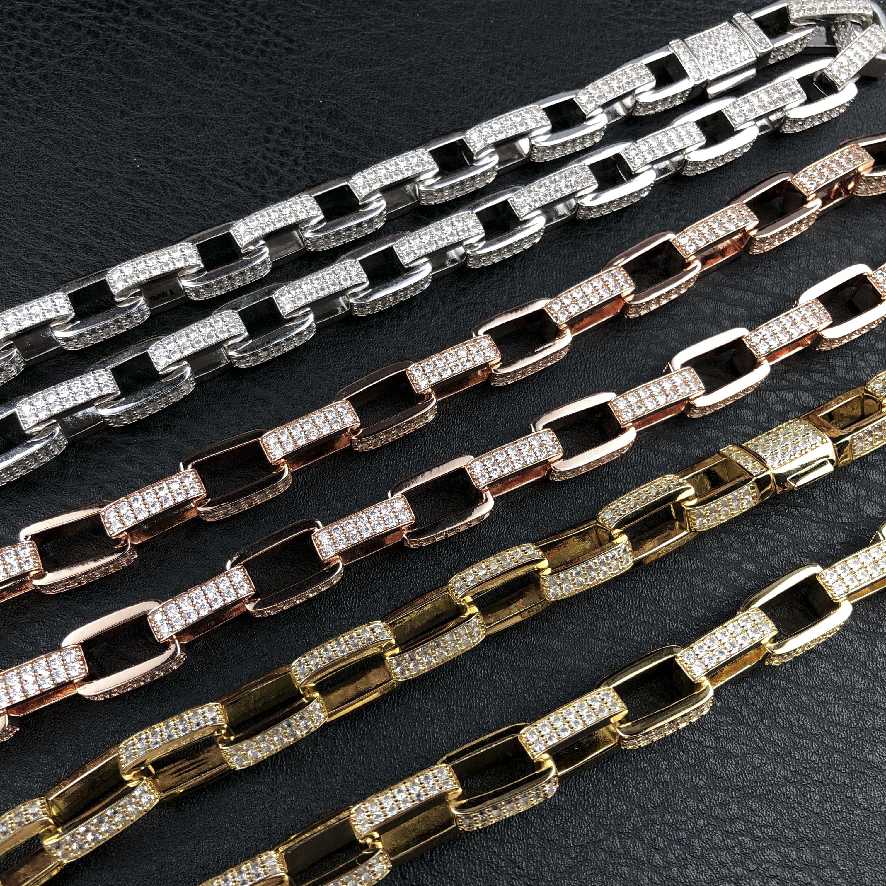 10mm iced hermes link chain