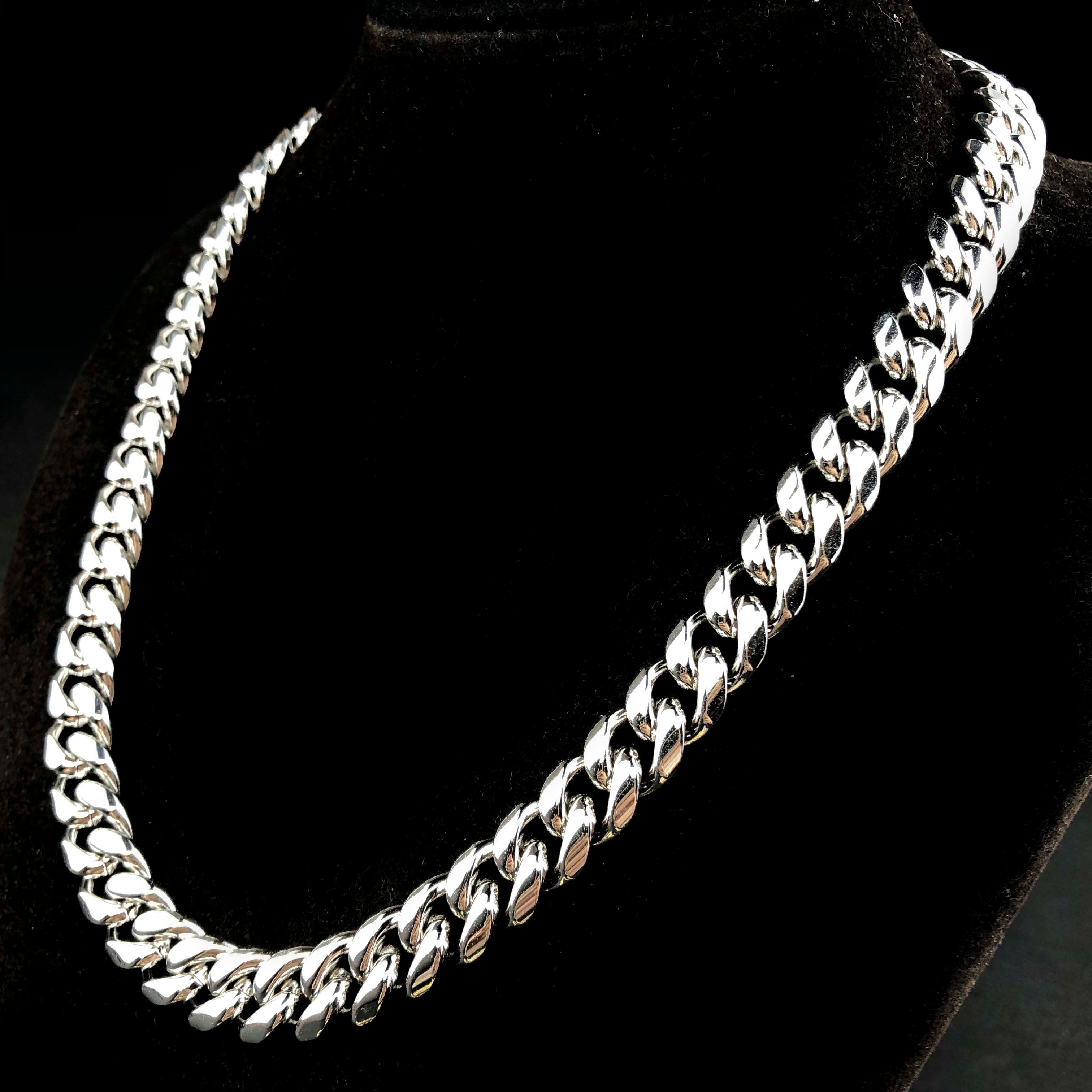 12mm and 8mm Miami Cuban Chain 18k Gold
