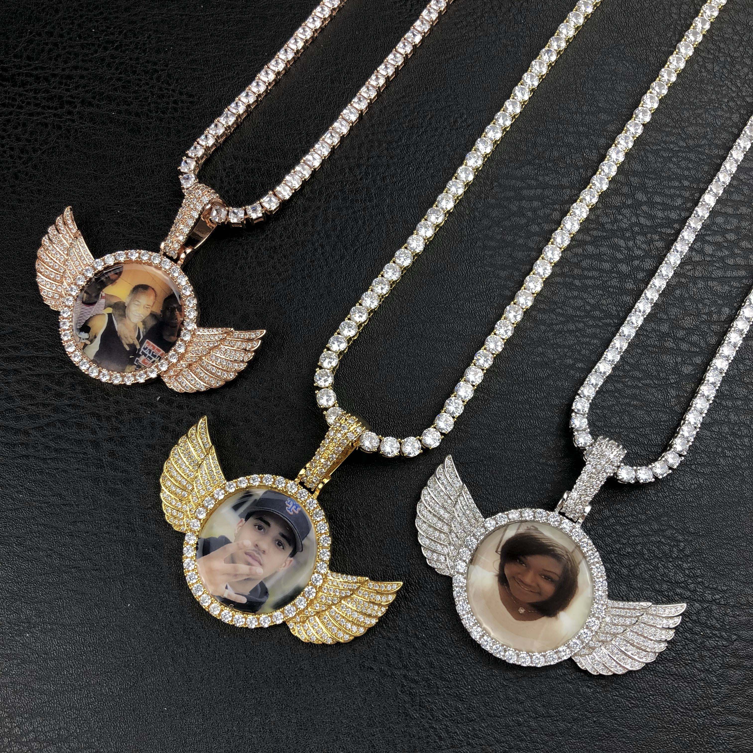 Iced Wings Custom Picture Pendant