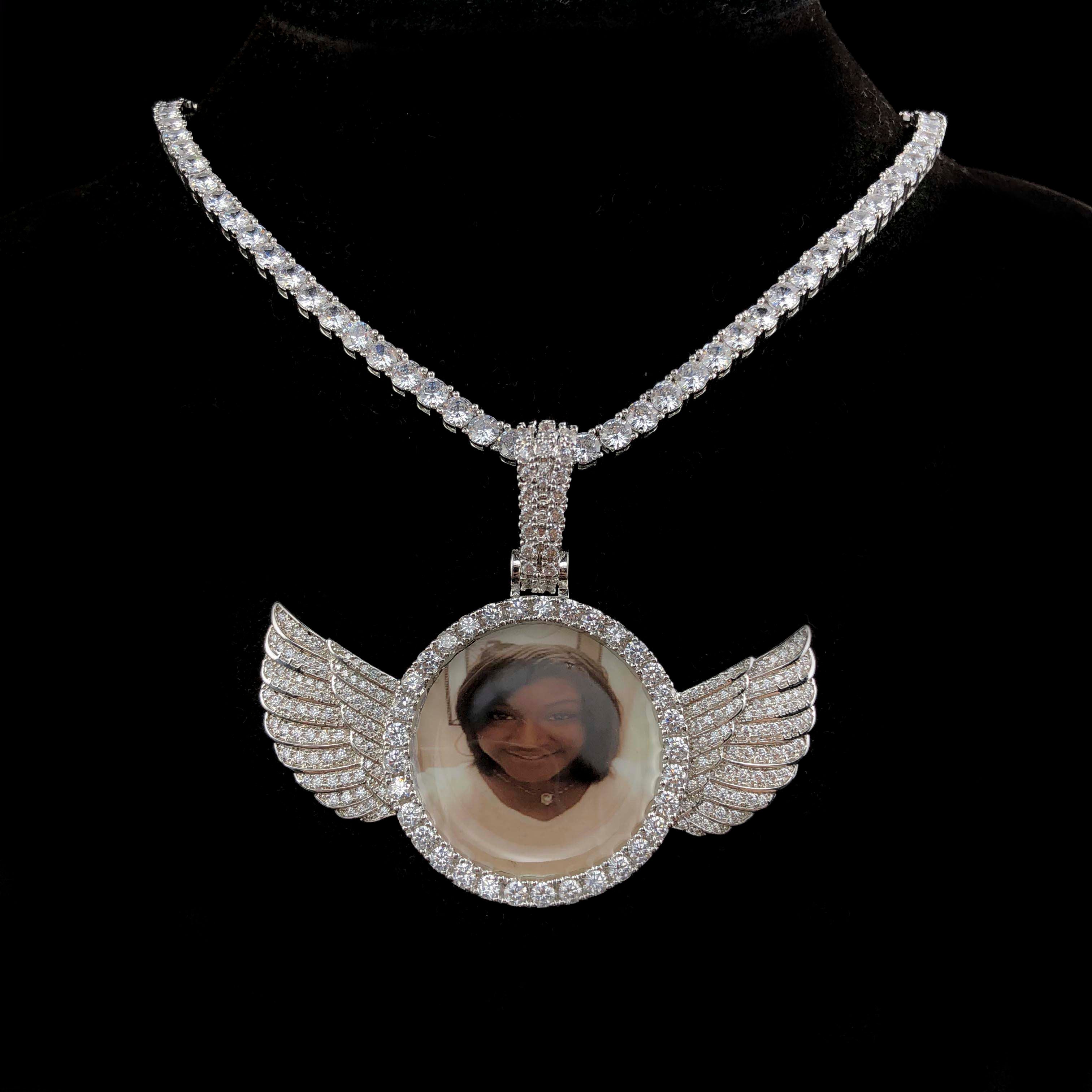 Iced Wings Custom Picture Pendant