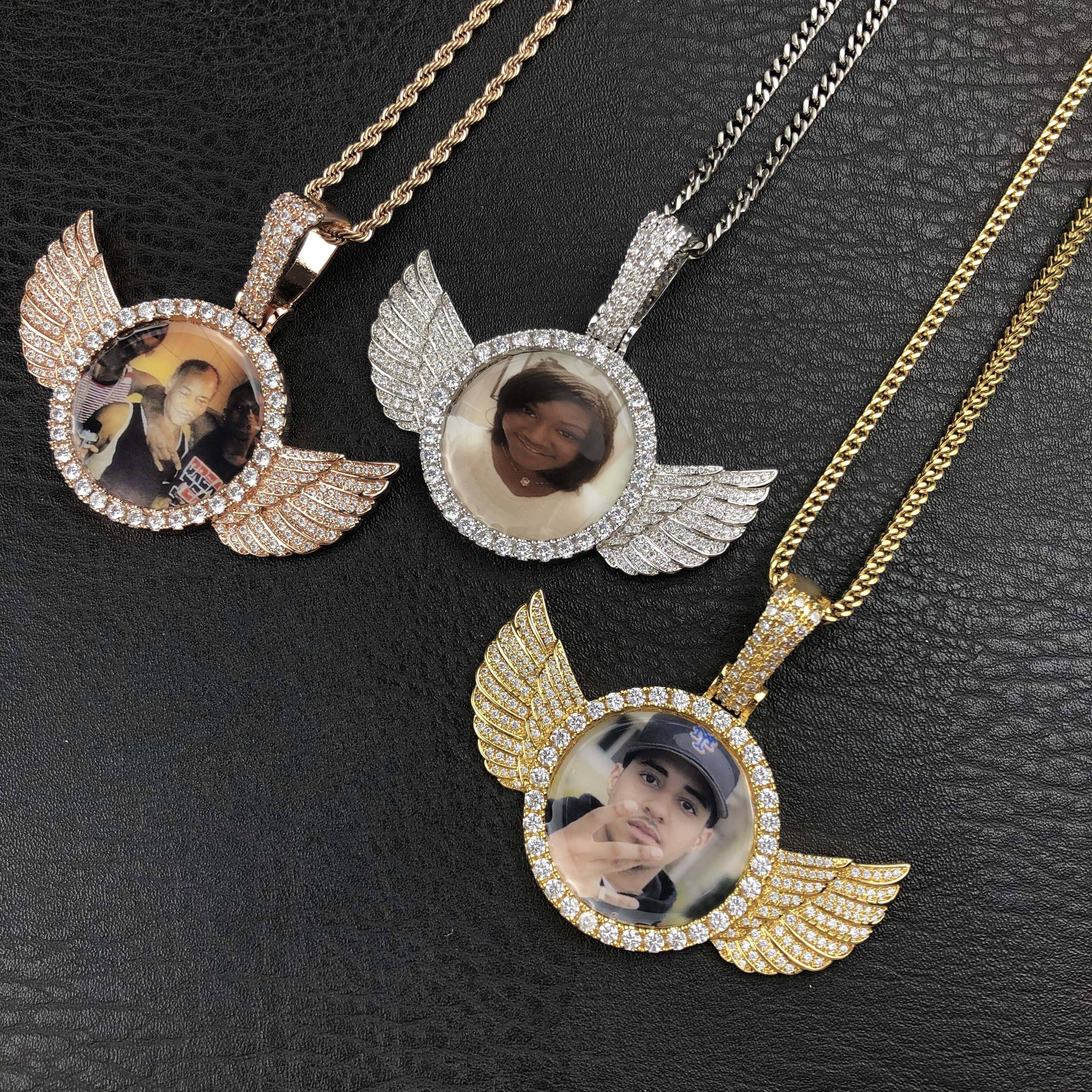 Iced Wings Custom Picture Pendant