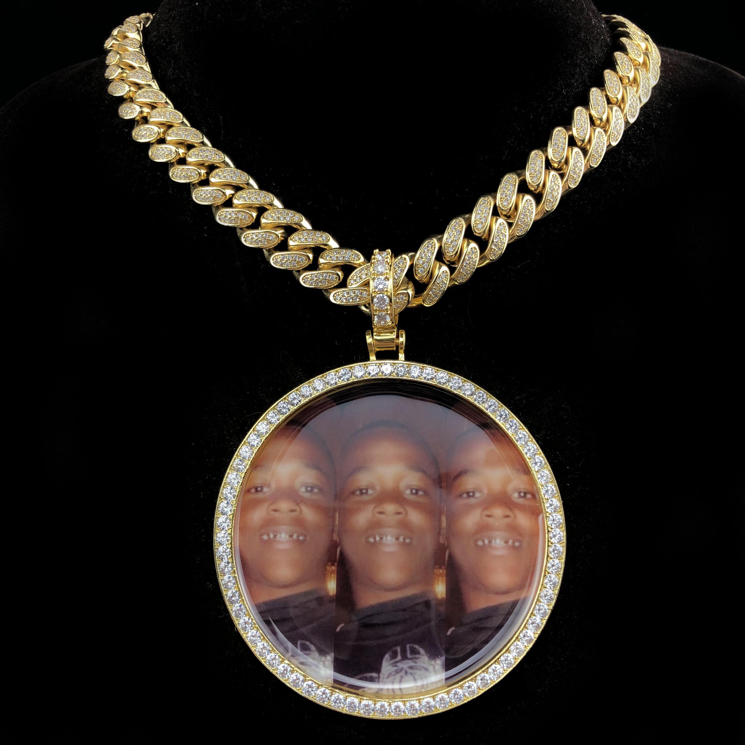 Large Circle Custom Picture Pendant