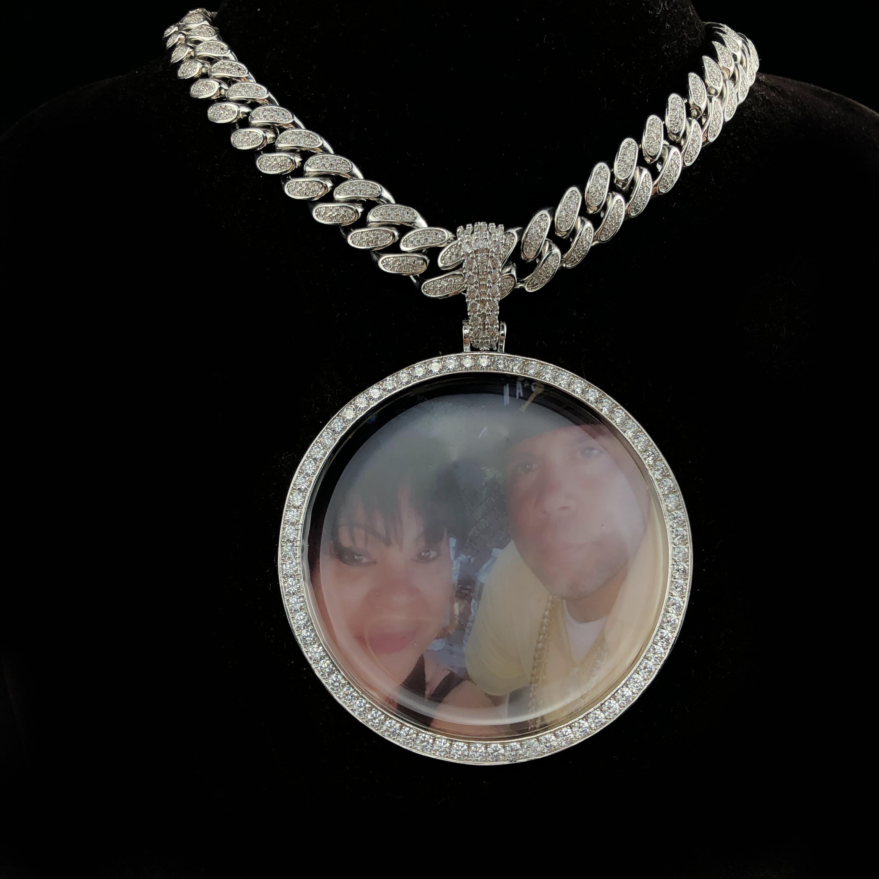 Large Circle Custom Picture Pendant