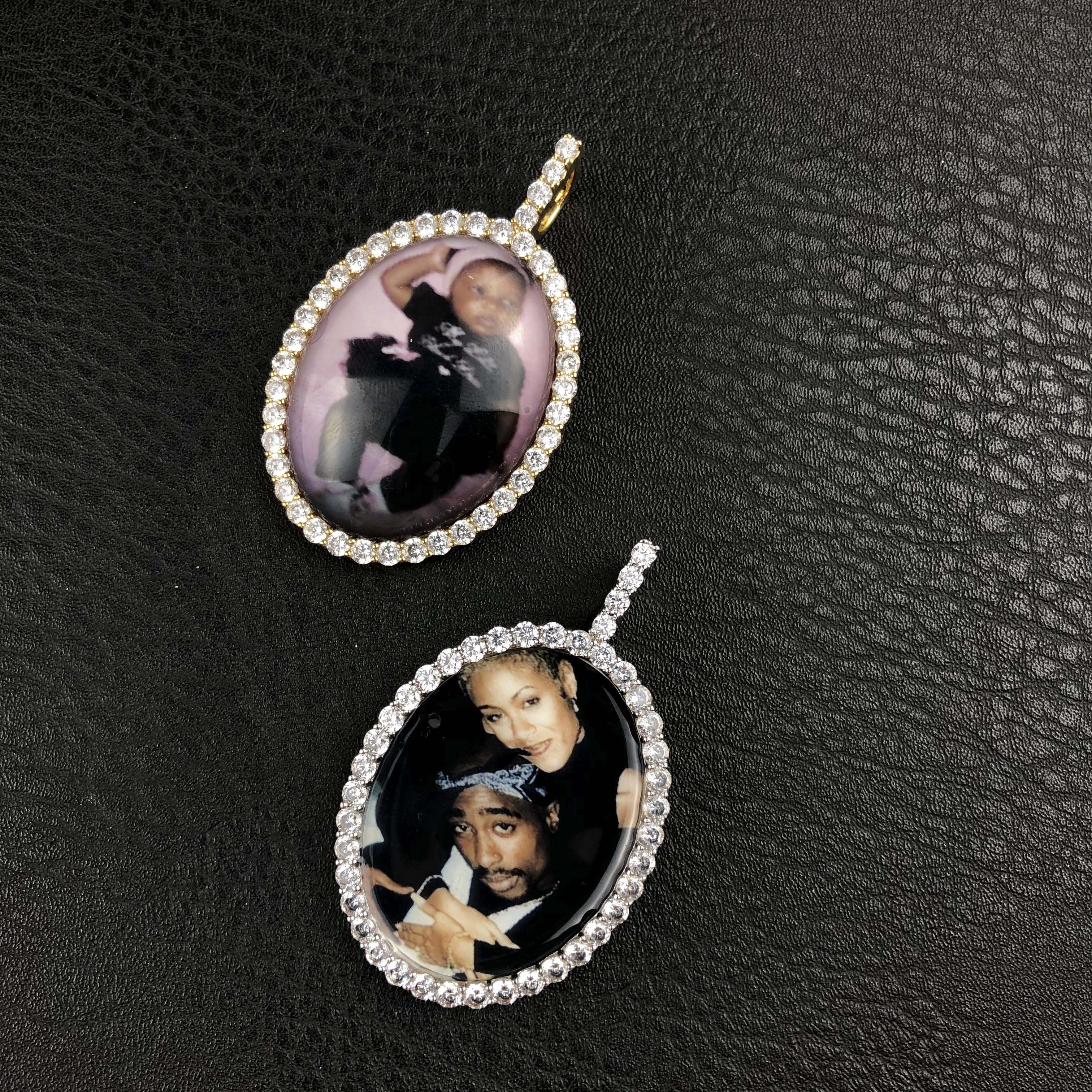 3D Oval Custom Picture Pendant