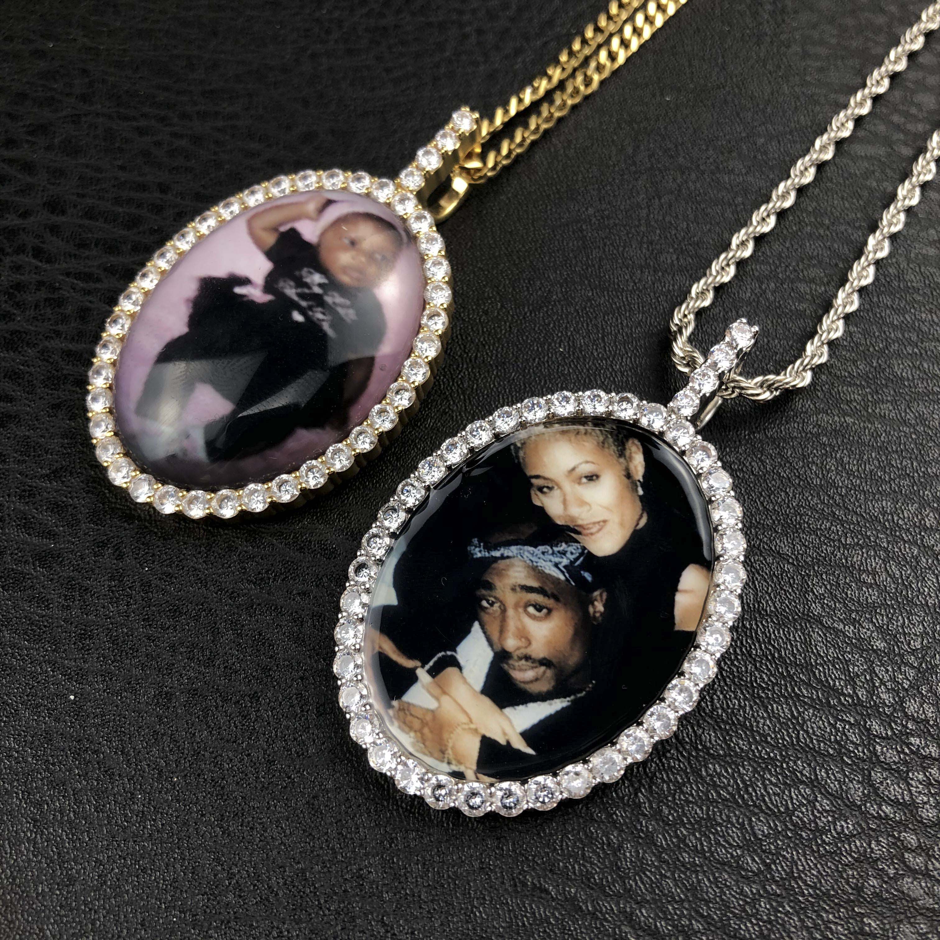 3D Oval Custom Picture Pendant