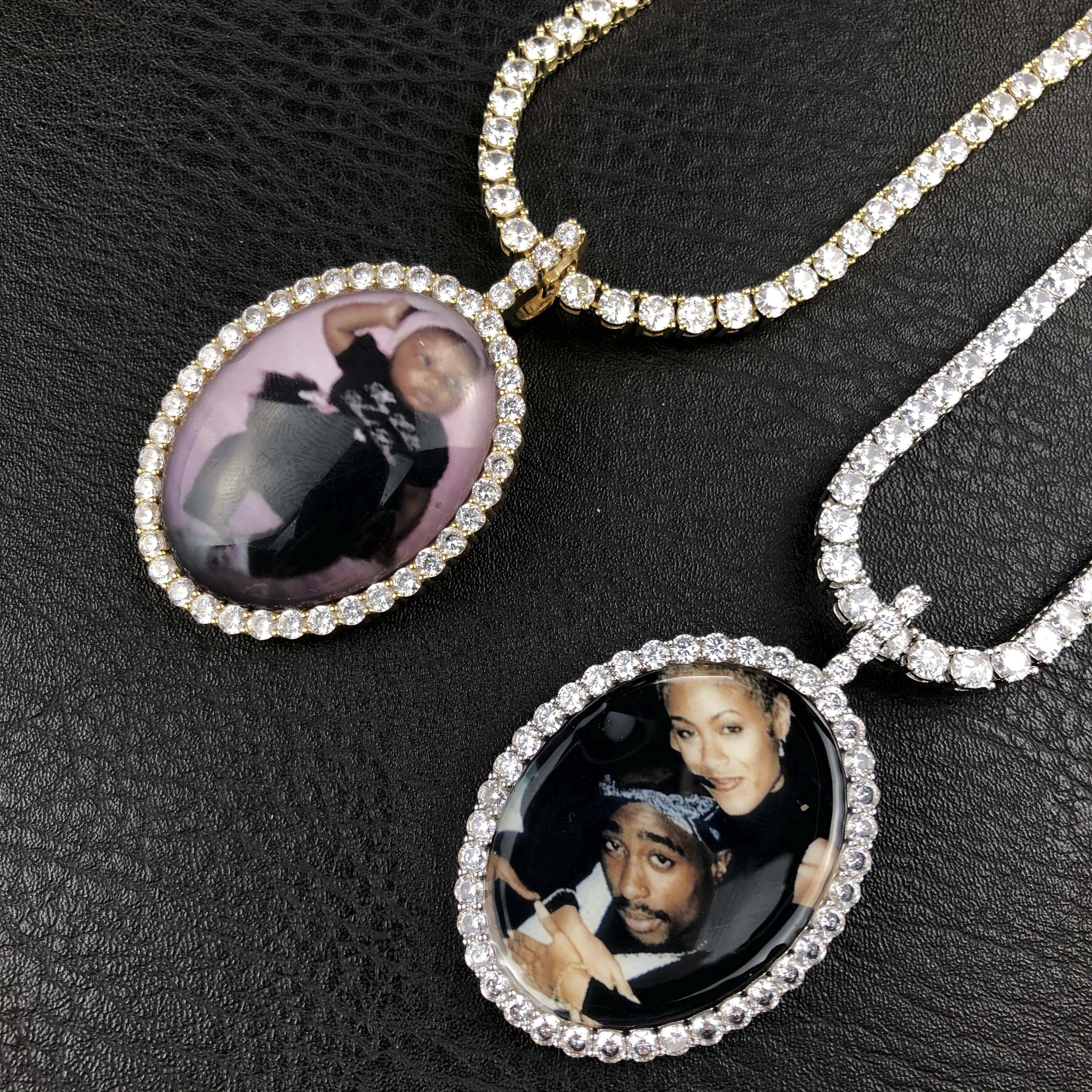 3D Oval Custom Picture Pendant