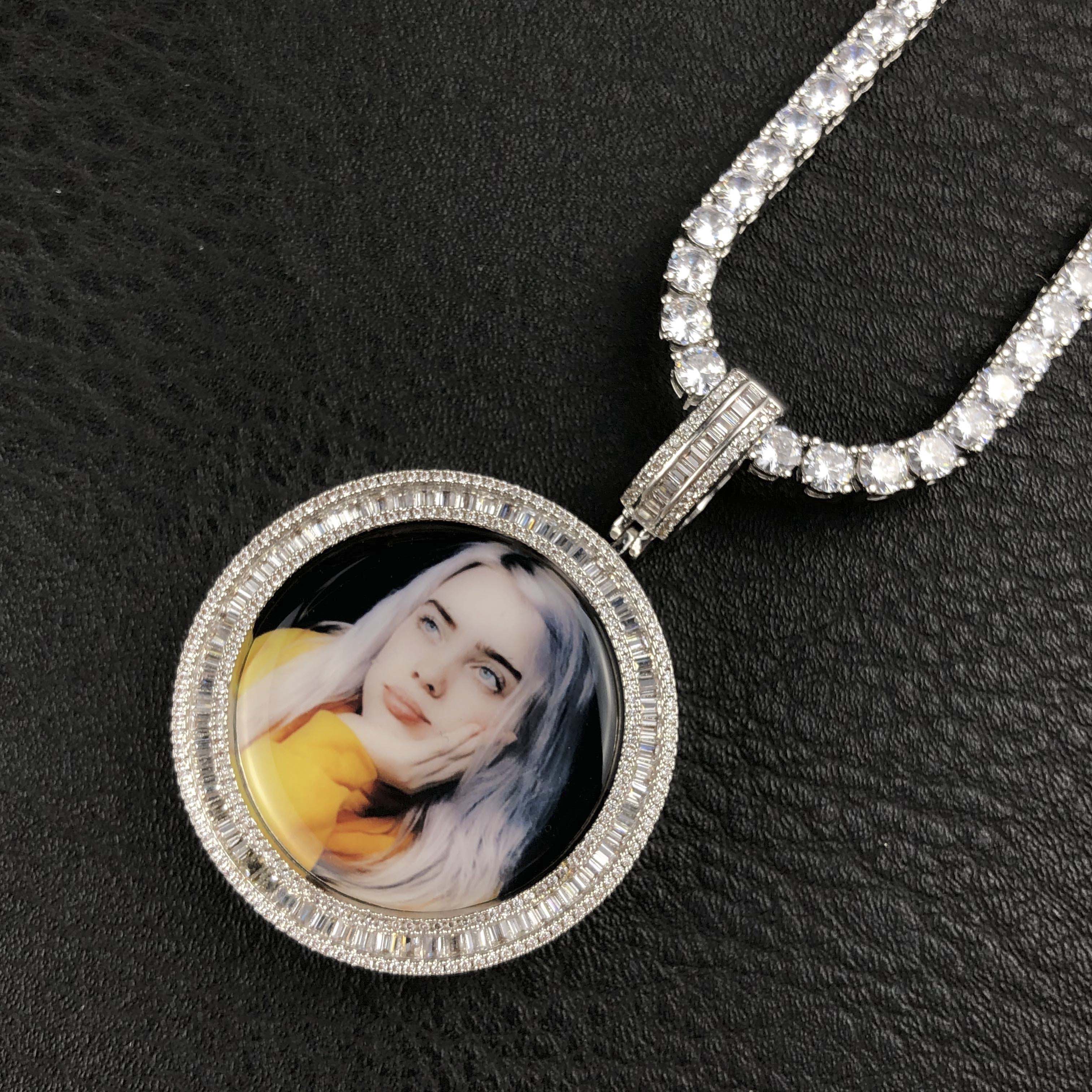 Custom Baguette picture Pendant