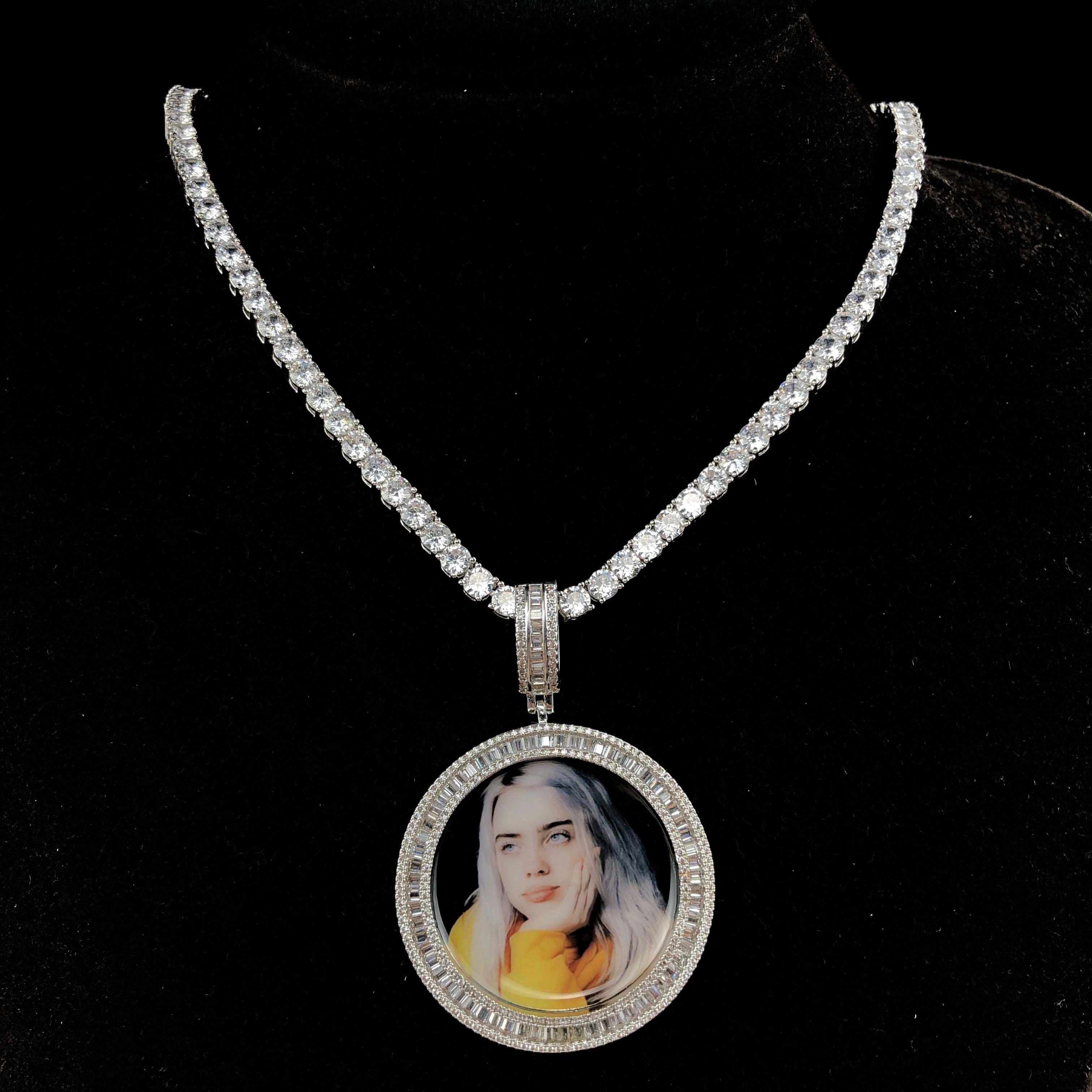 Custom Baguette picture Pendant