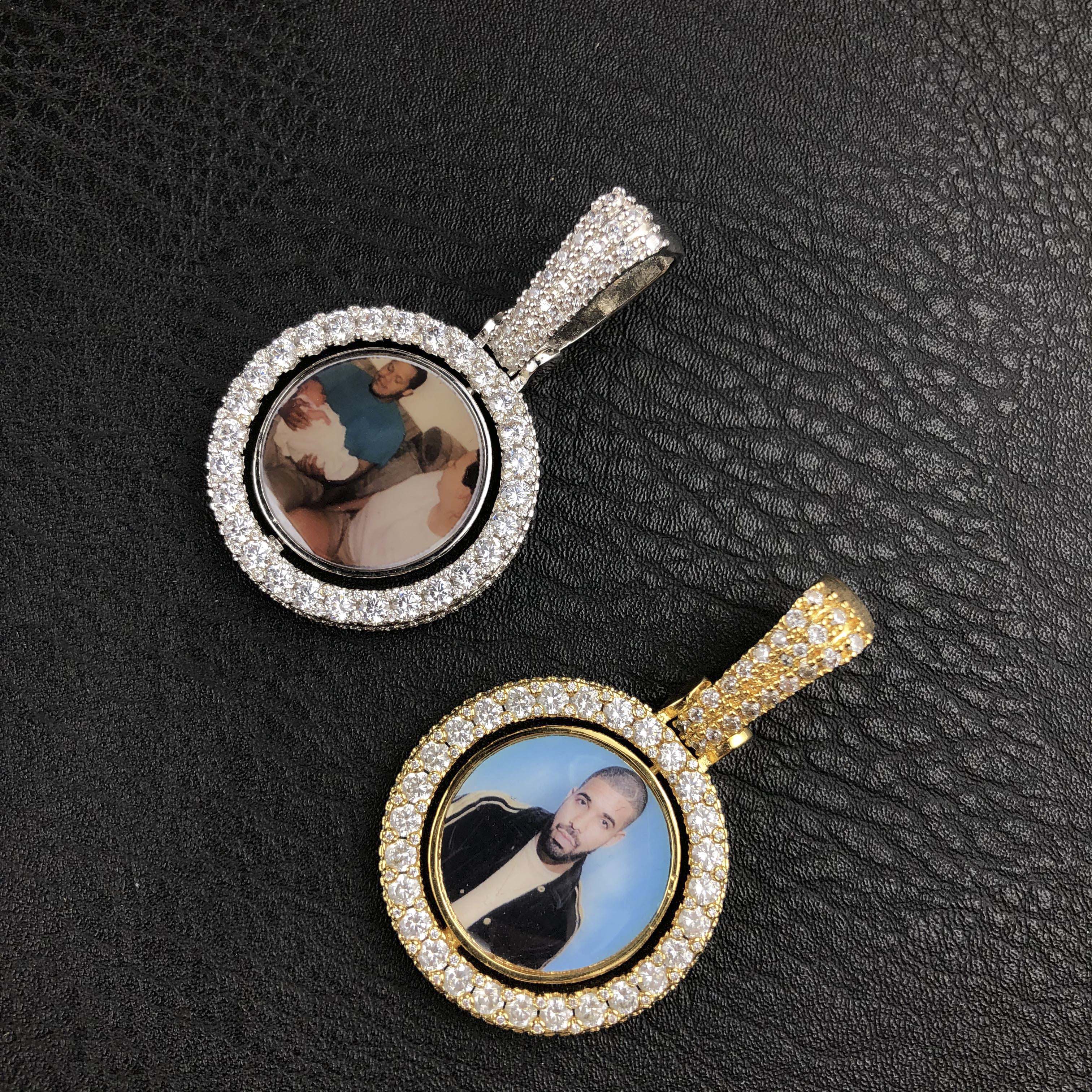 Spinning 2-Faced Custom Picture Pendant