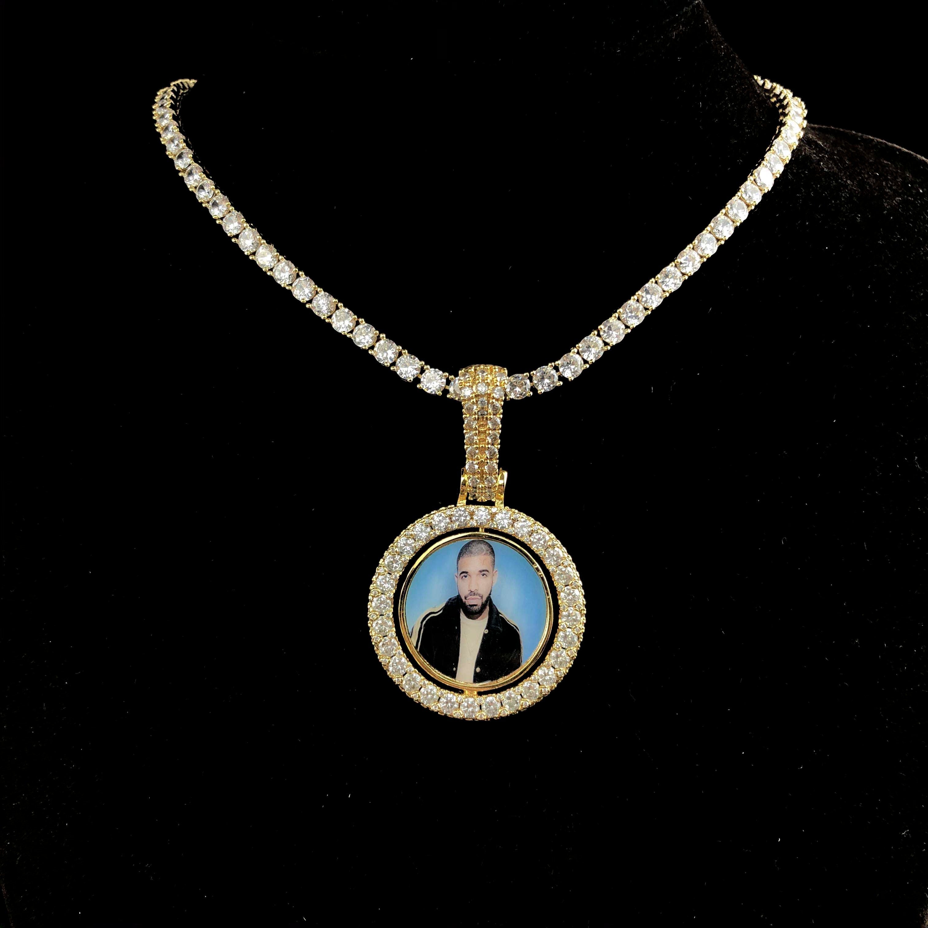 Spinning 2-Faced Custom Picture Pendant