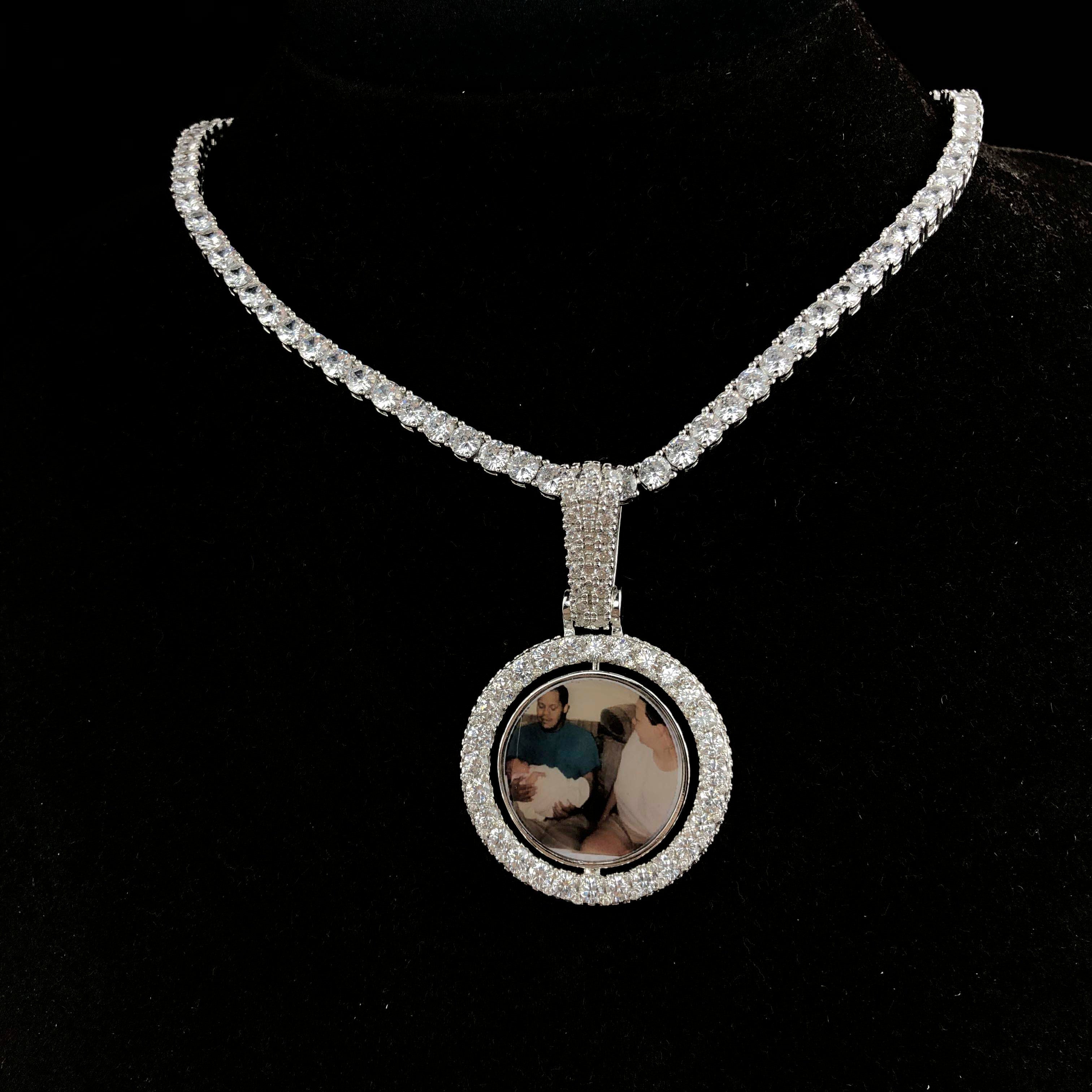 Spinning 2-Faced Custom Picture Pendant