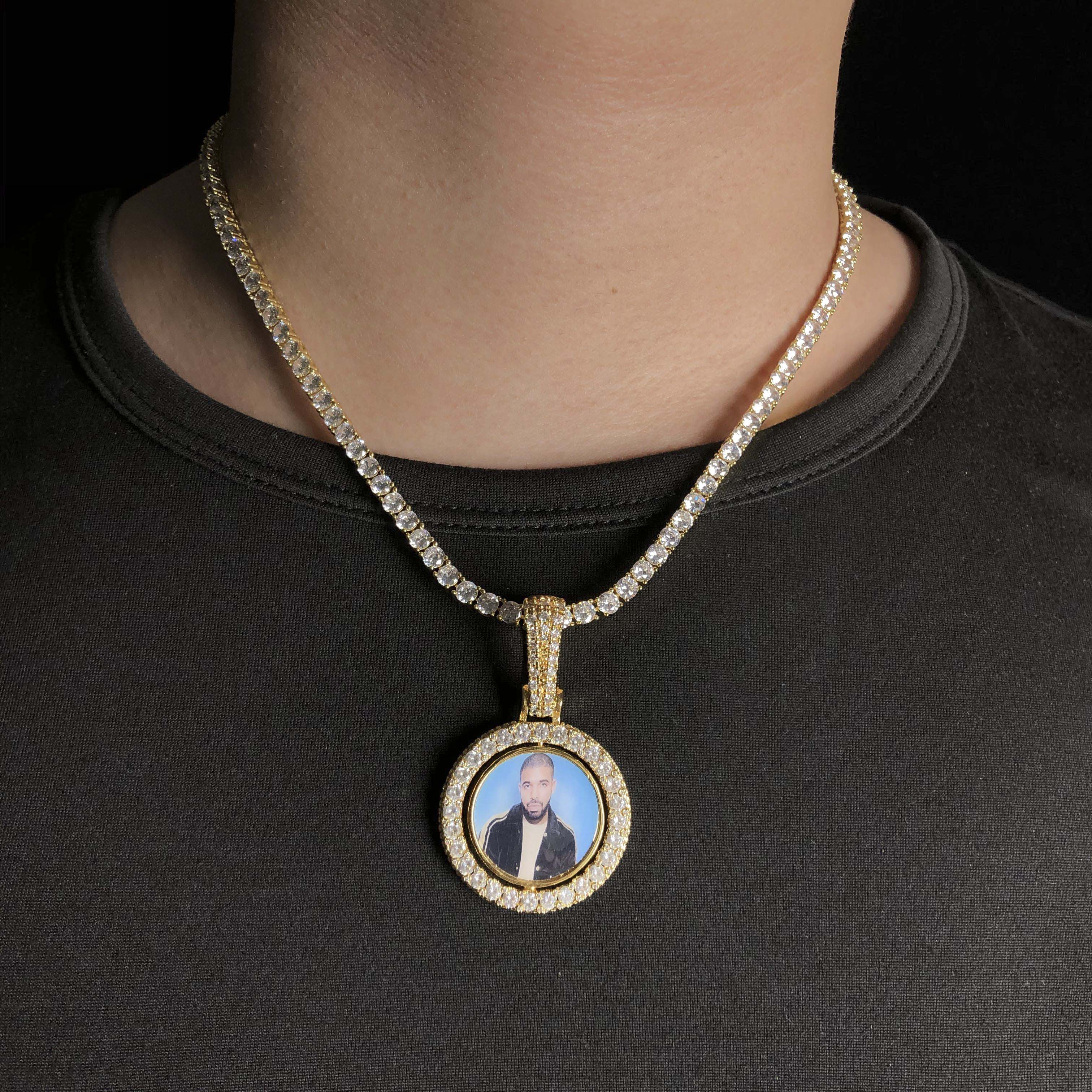 Spinning 2-Faced Custom Picture Pendant