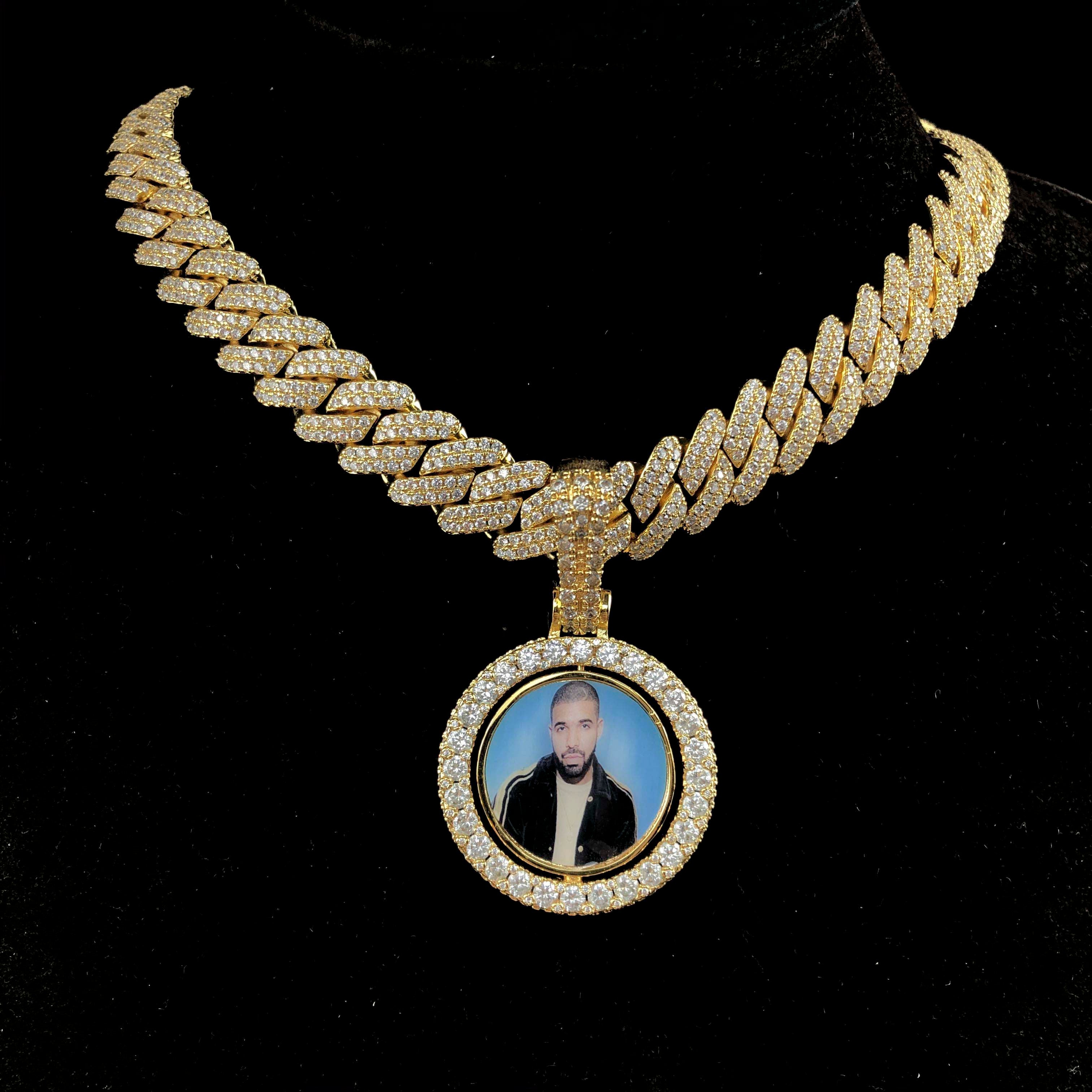 Spinning 2-Faced Custom Picture Pendant