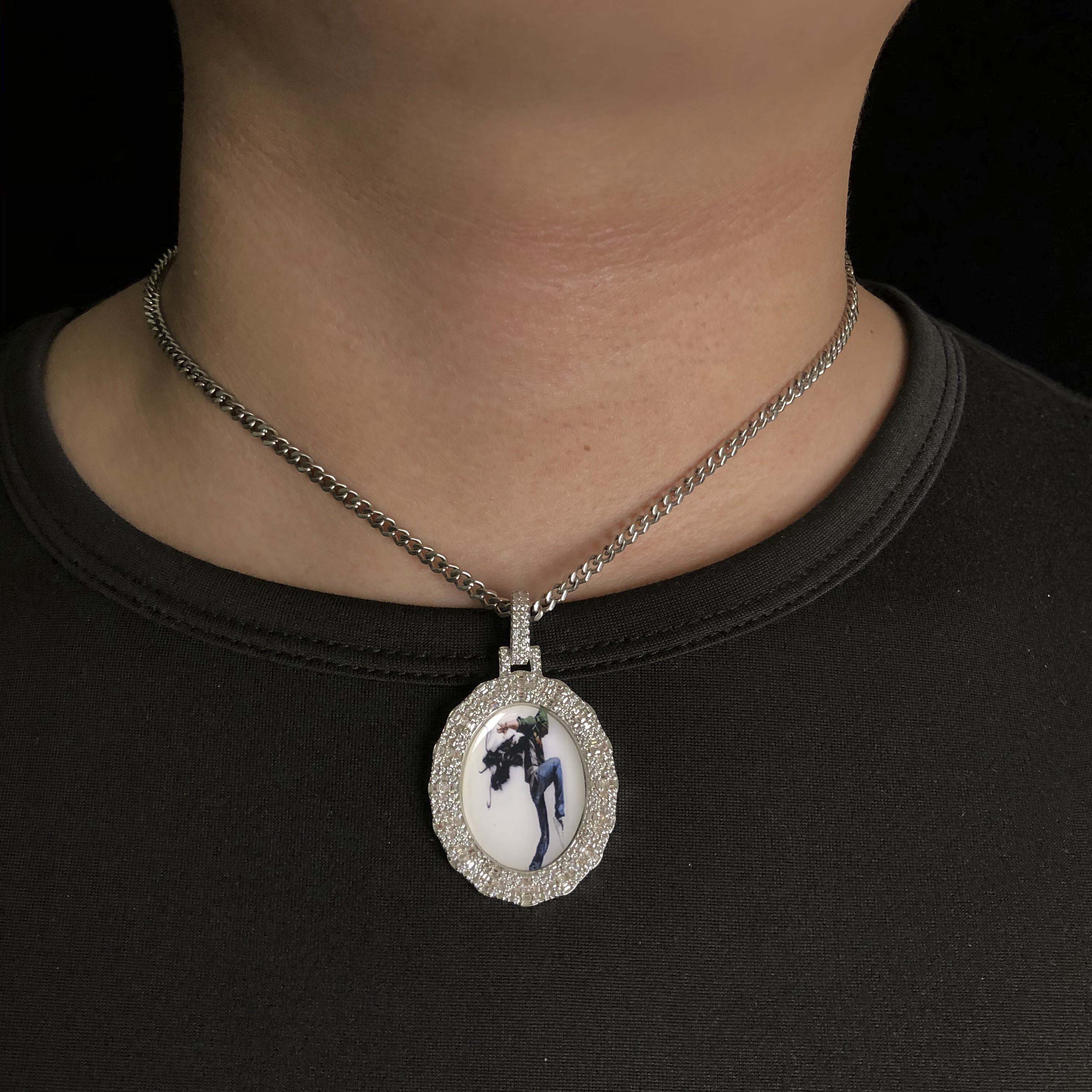 Baguette Custom picture Pendant