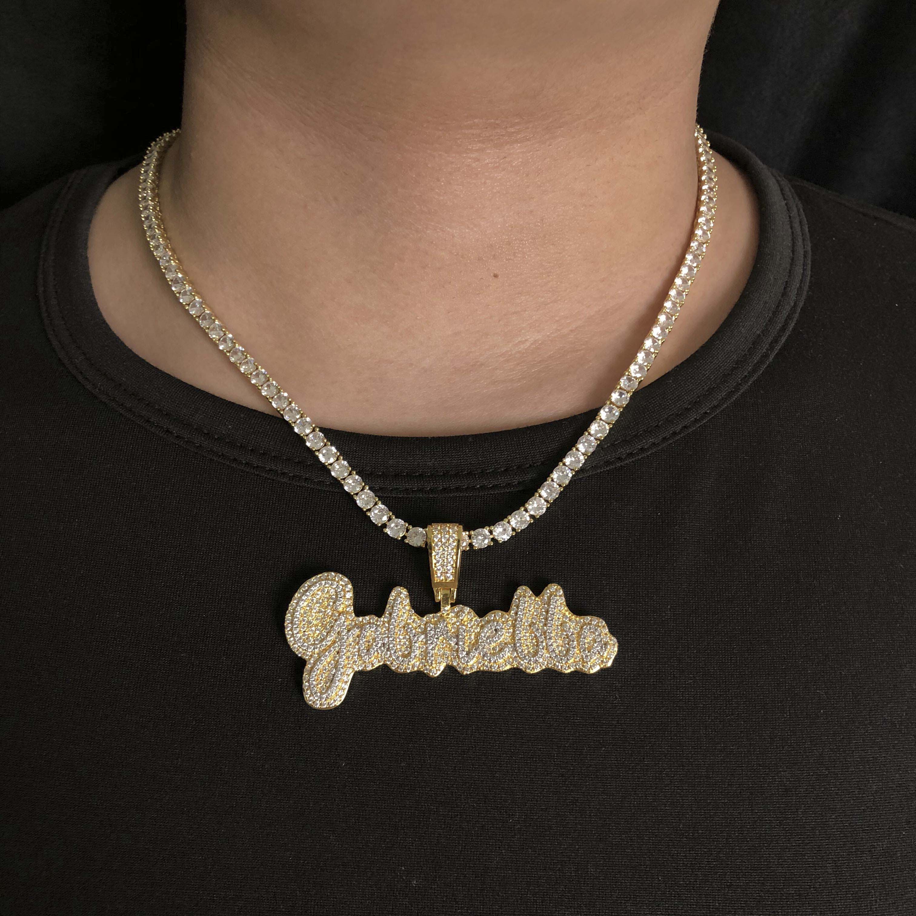 Script Custom Letter Pendant