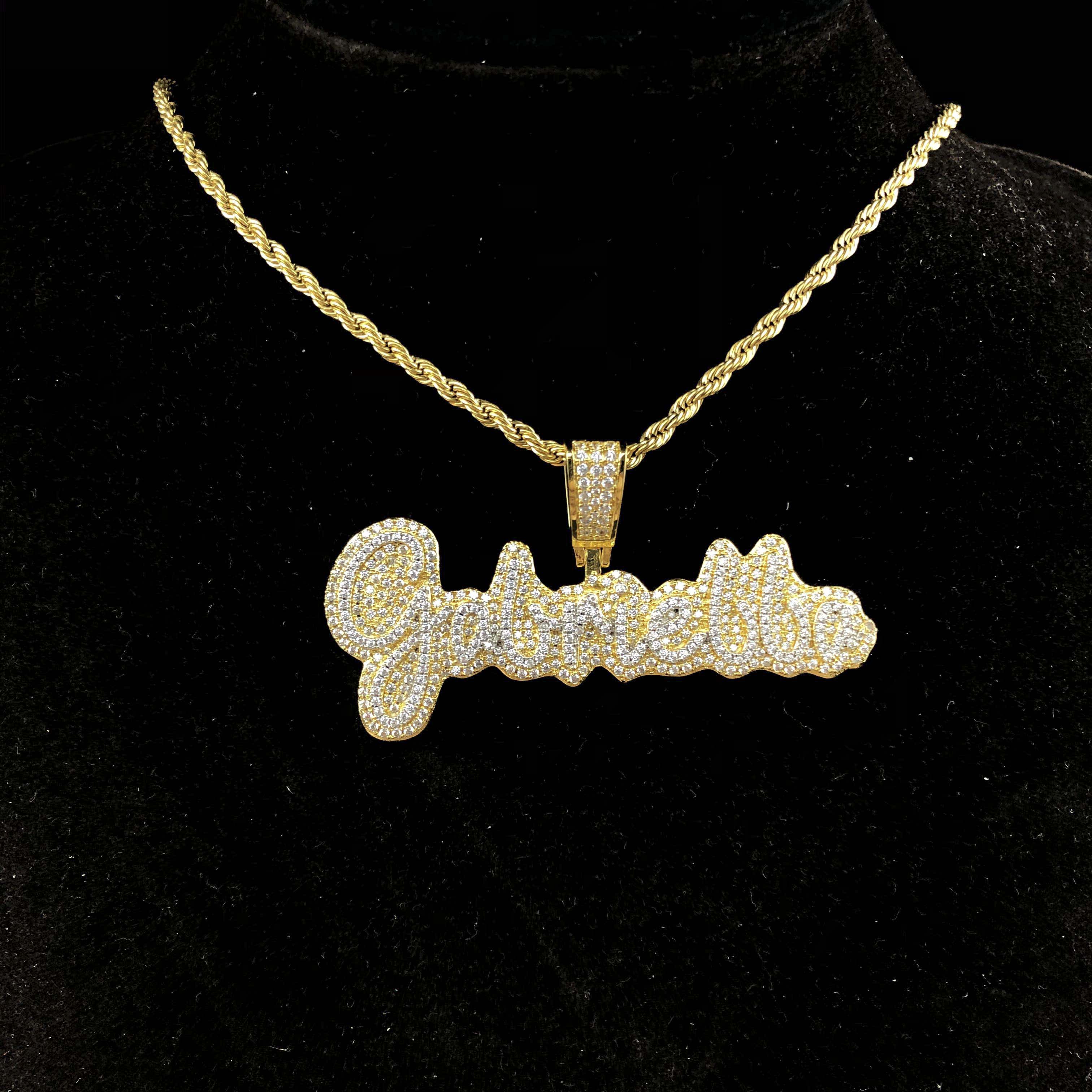 Script Custom Letter Pendant
