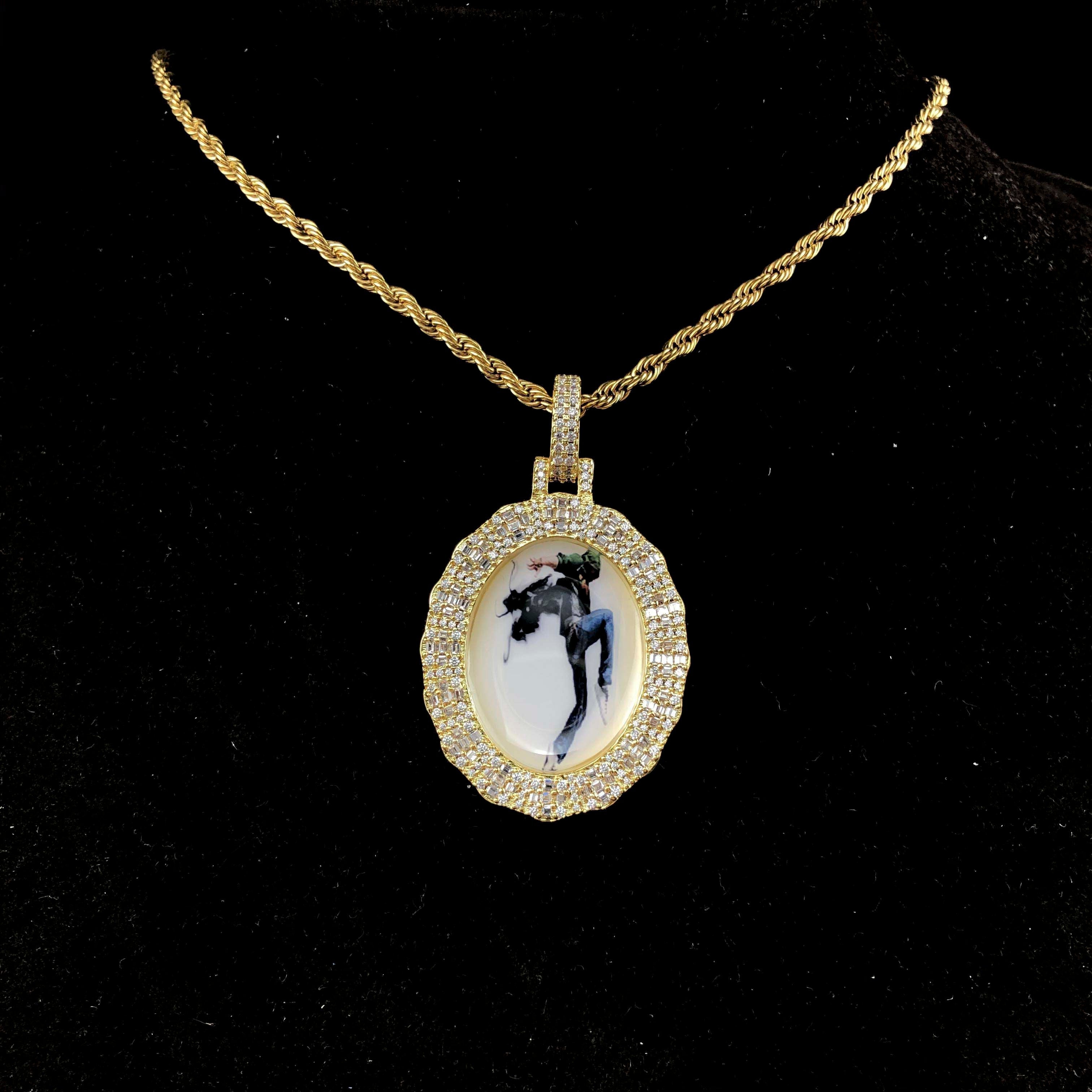 Baguette Custom picture Pendant