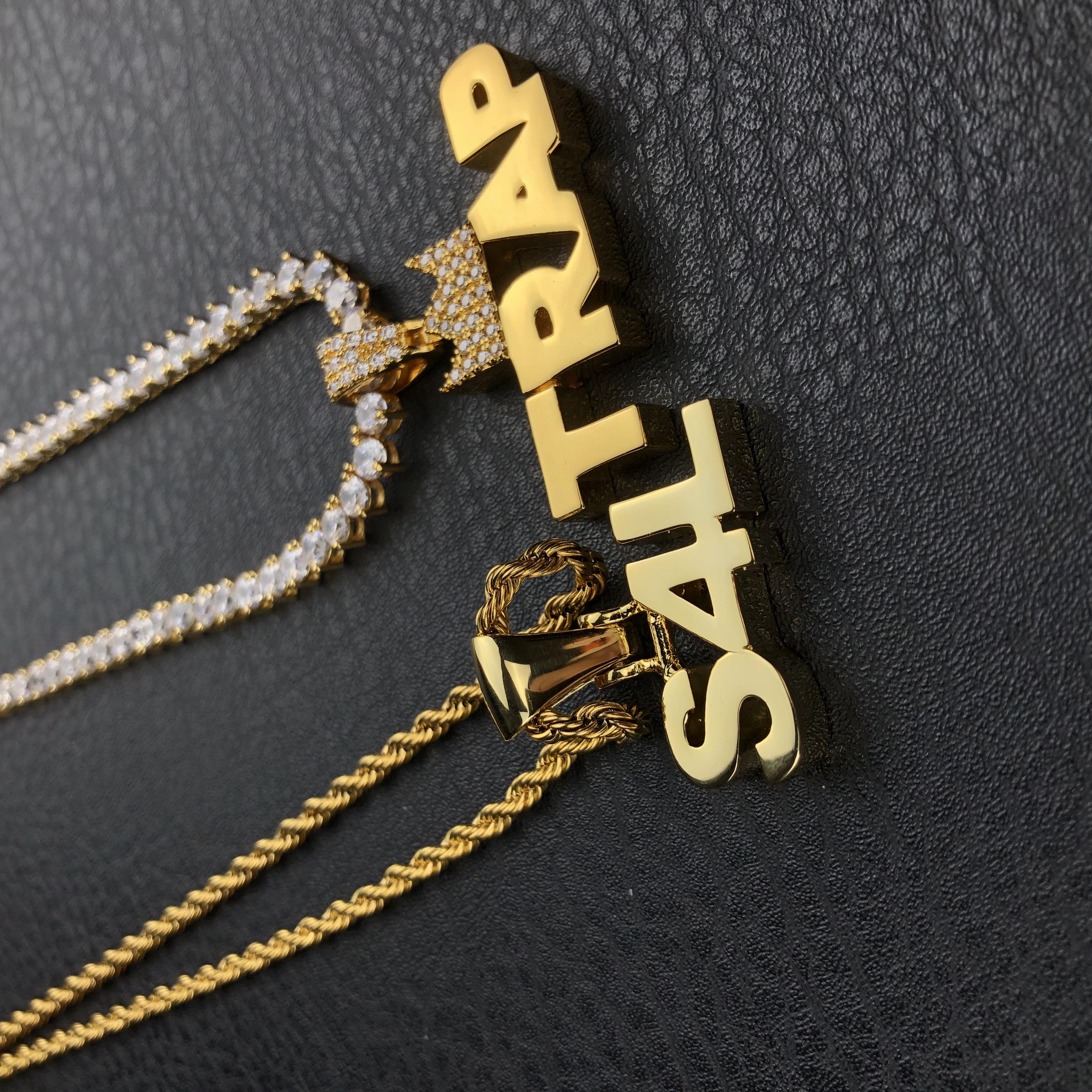 Plain Custom Letter Pendant