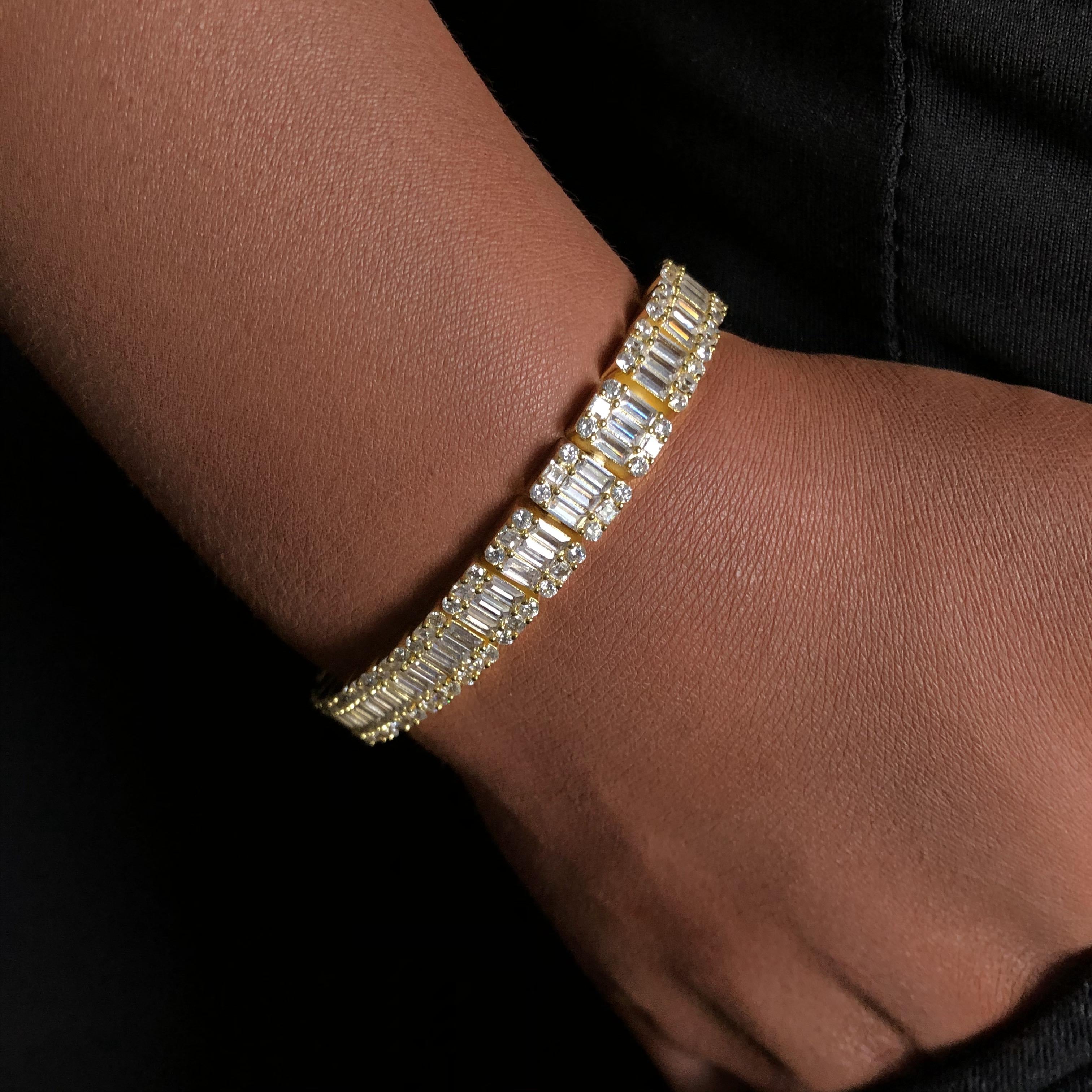 Square Baguette Tennis Bracelet