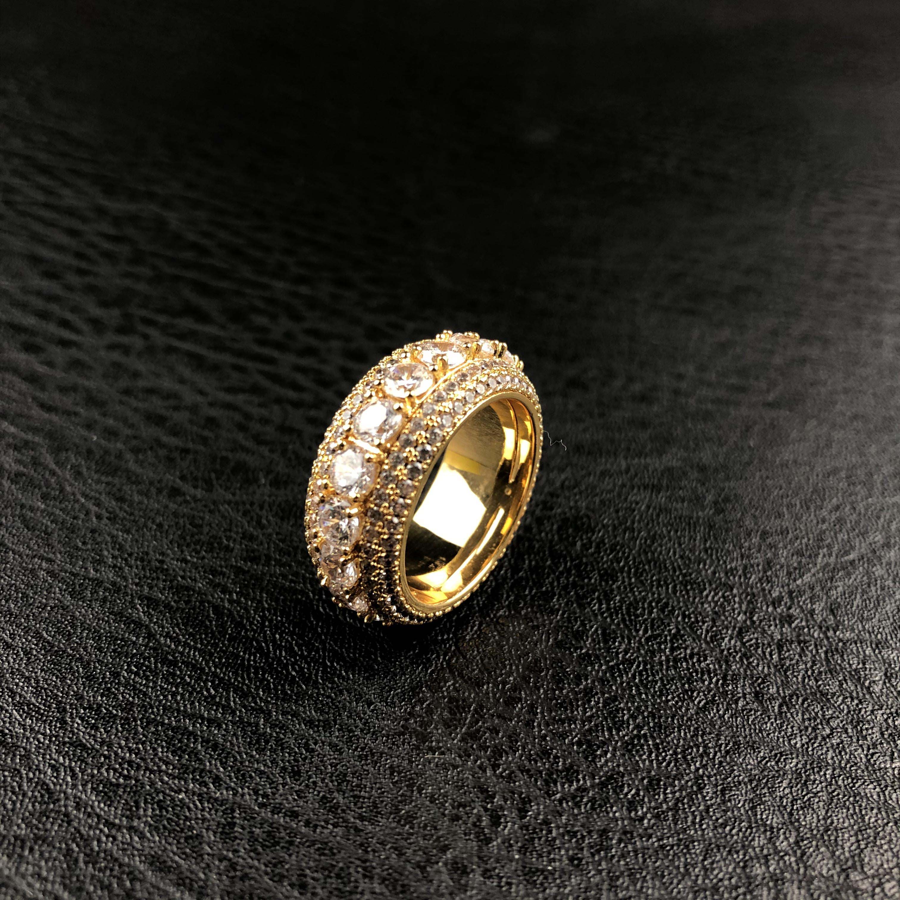Spinning Layered Diamond Ring