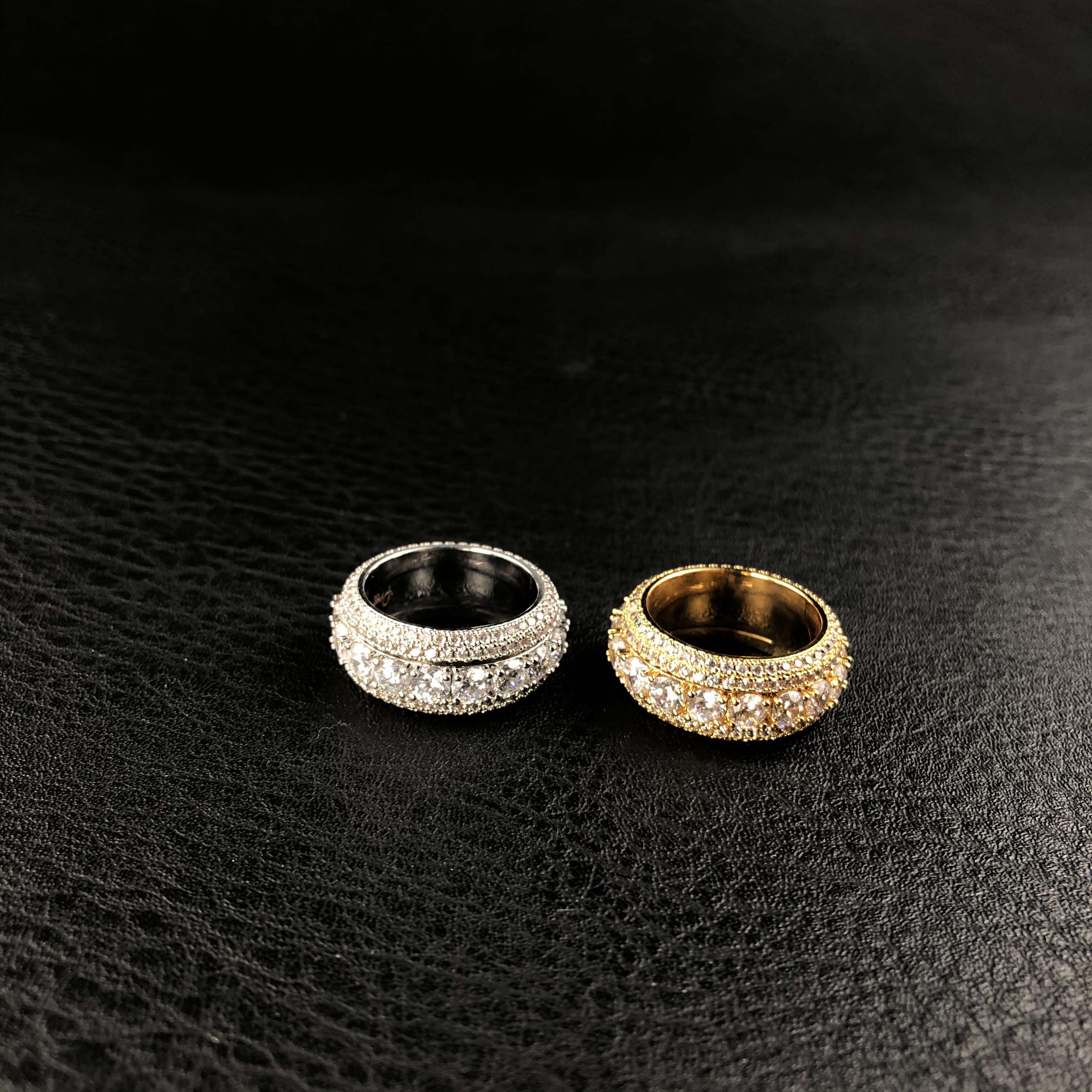 Spinning Layered Diamond Ring