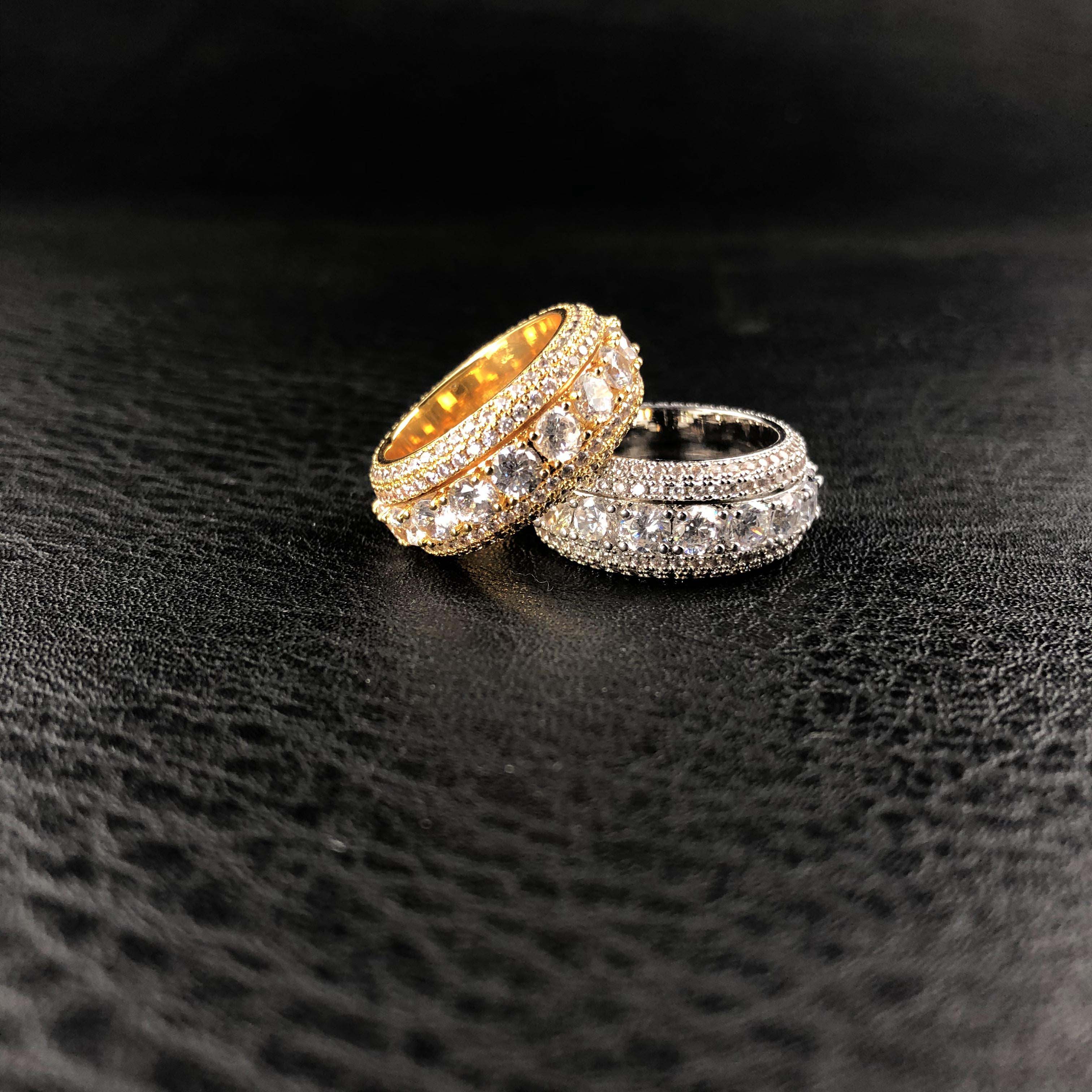 Spinning Layered Diamond Ring